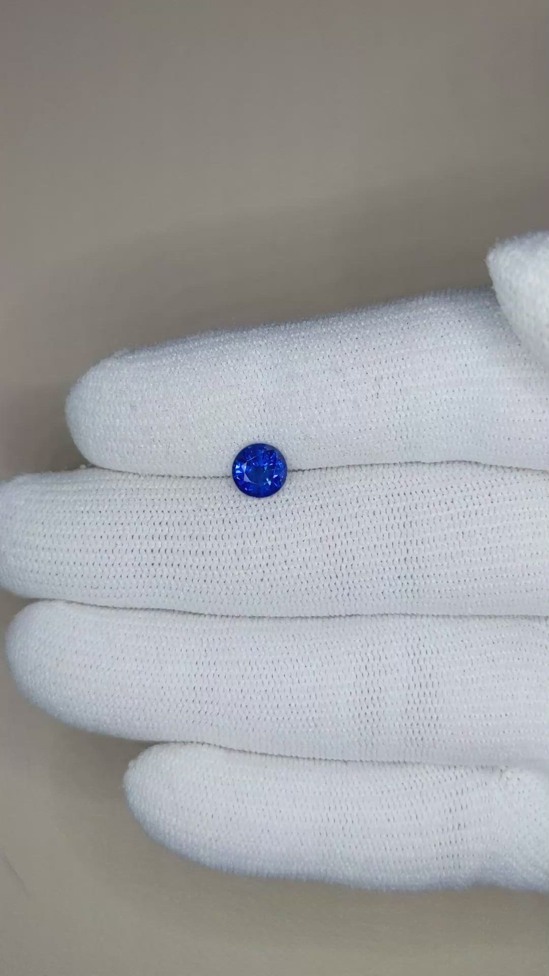 1.11 Ct. Blue Sapphire from Ceylon (Sri Lanka) Size Video