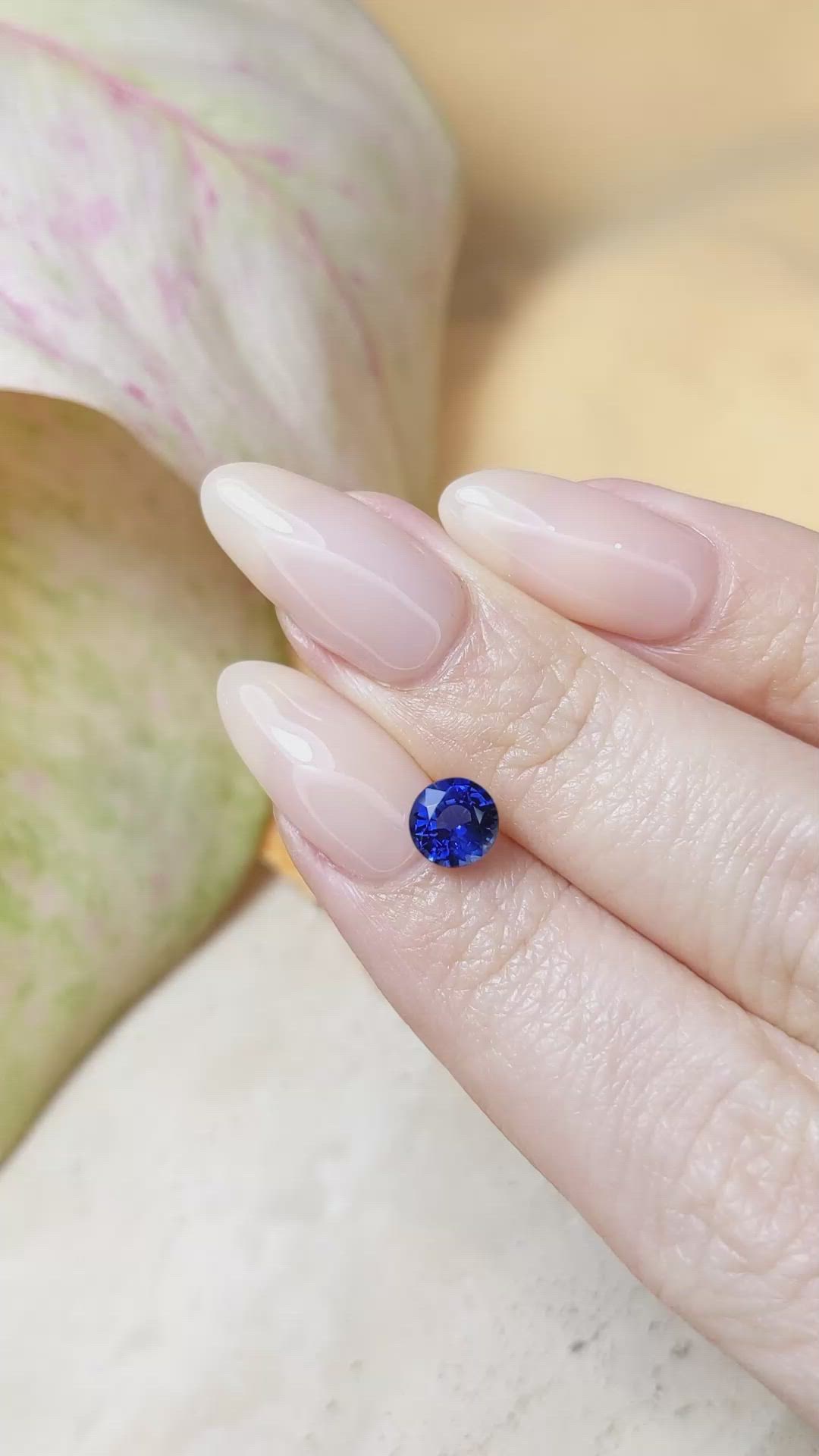 1.11 Ct. Blue Sapphire from Ceylon (Sri Lanka) Size Video