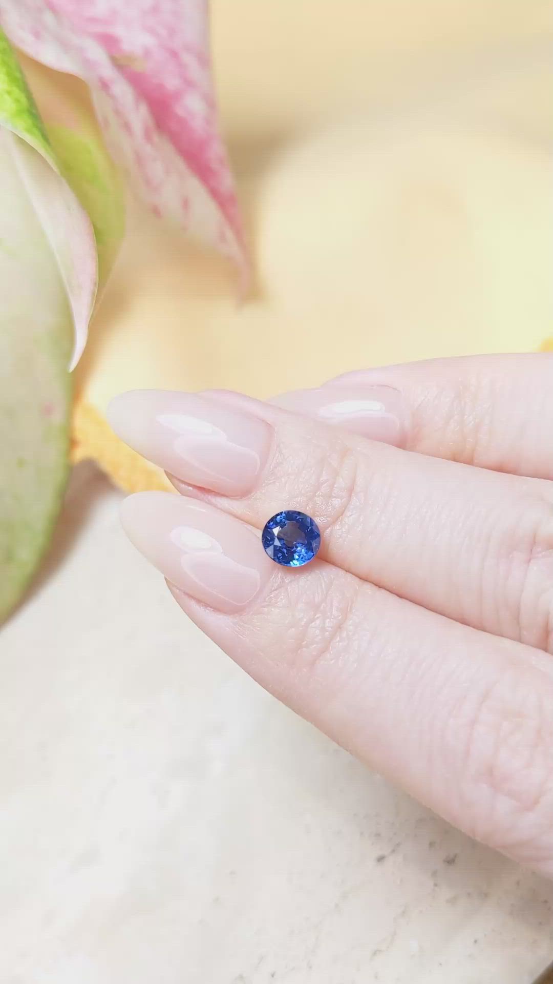 1.26 Ct. Blue Sapphire from Ceylon (Sri Lanka) Size Video