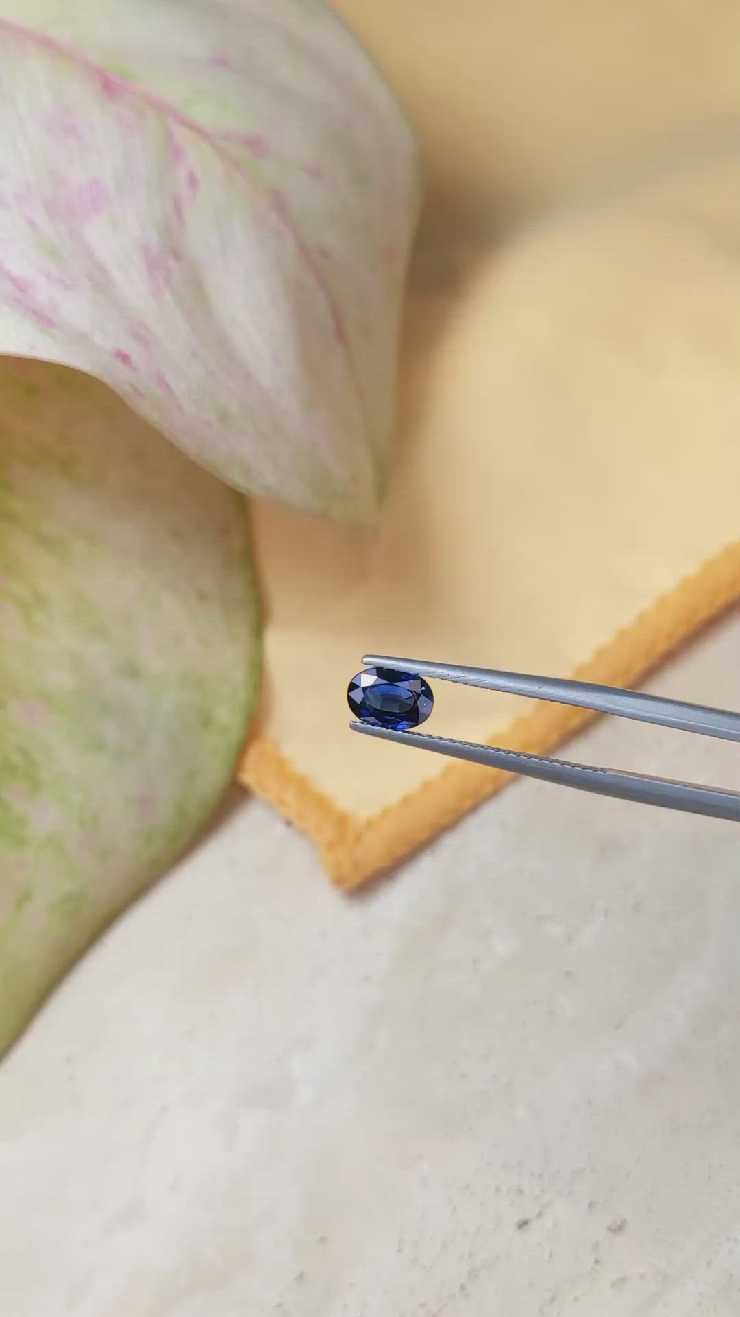 0.89 Ct. Blue Sapphire from Ceylon (Sri Lanka) Size Video