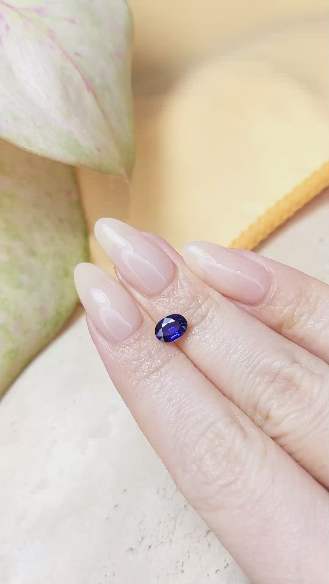 0.90 Ct. Blue Sapphire from Ceylon (Sri Lanka) Size Video