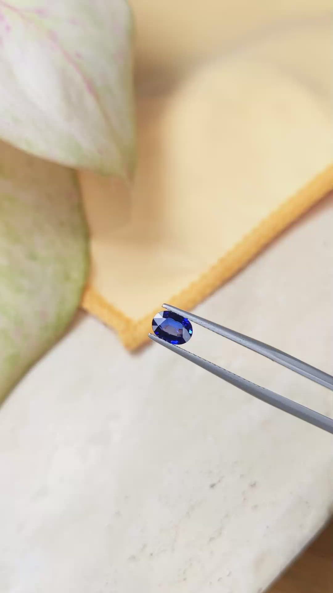 0.90 Ct. Blue Sapphire from Ceylon (Sri Lanka) Size Video