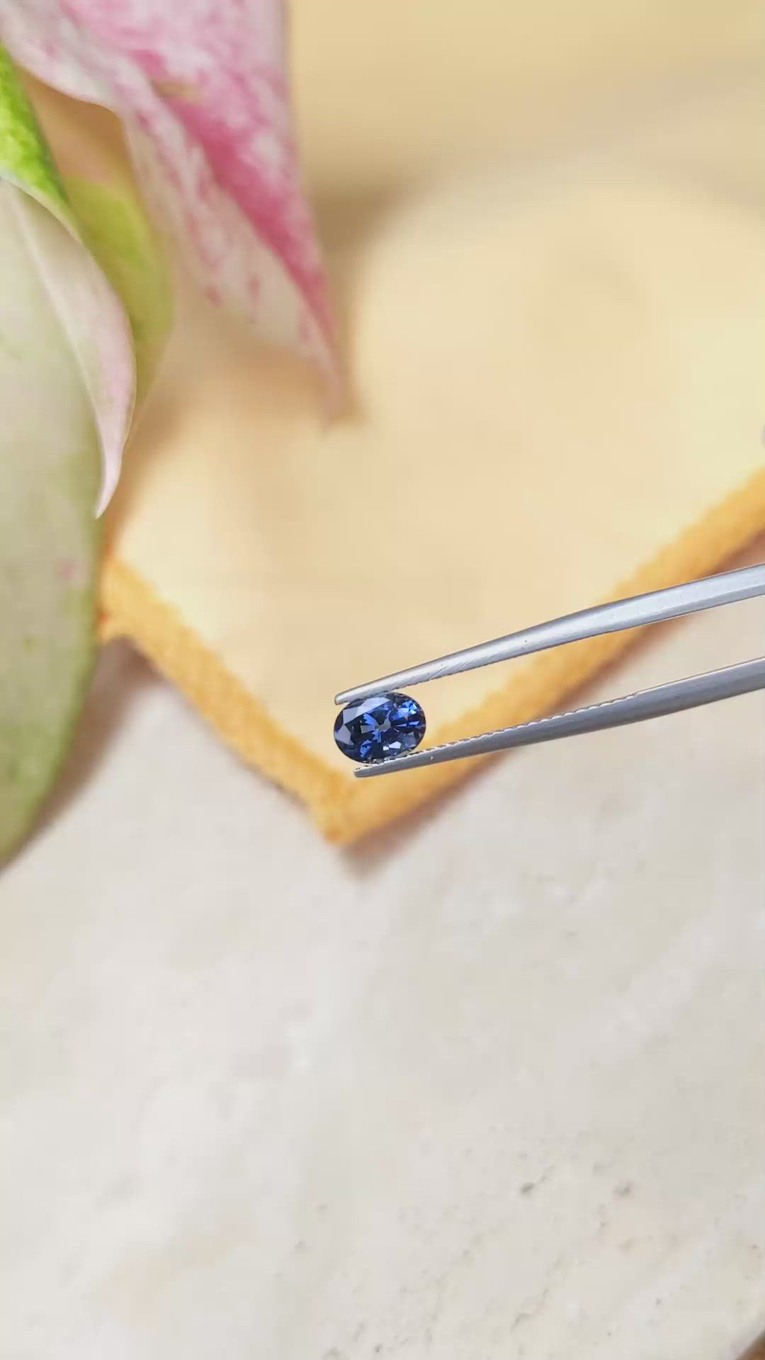 0.96 Ct. Blue Sapphire from Ceylon (Sri Lanka) Size Video