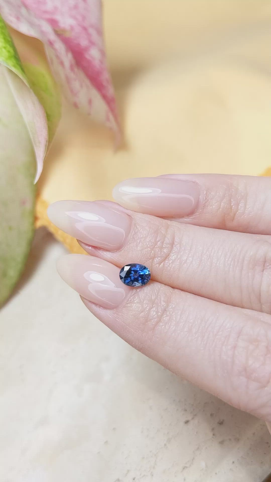 0.96 Ct. Blue Sapphire from Ceylon (Sri Lanka) Size Video