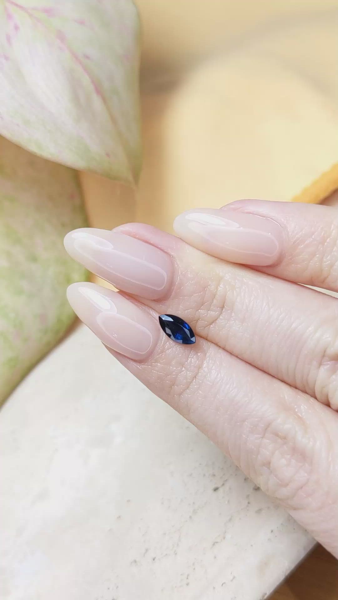 0.79 Ct. Blue Sapphire from Ceylon (Sri Lanka) Size Video