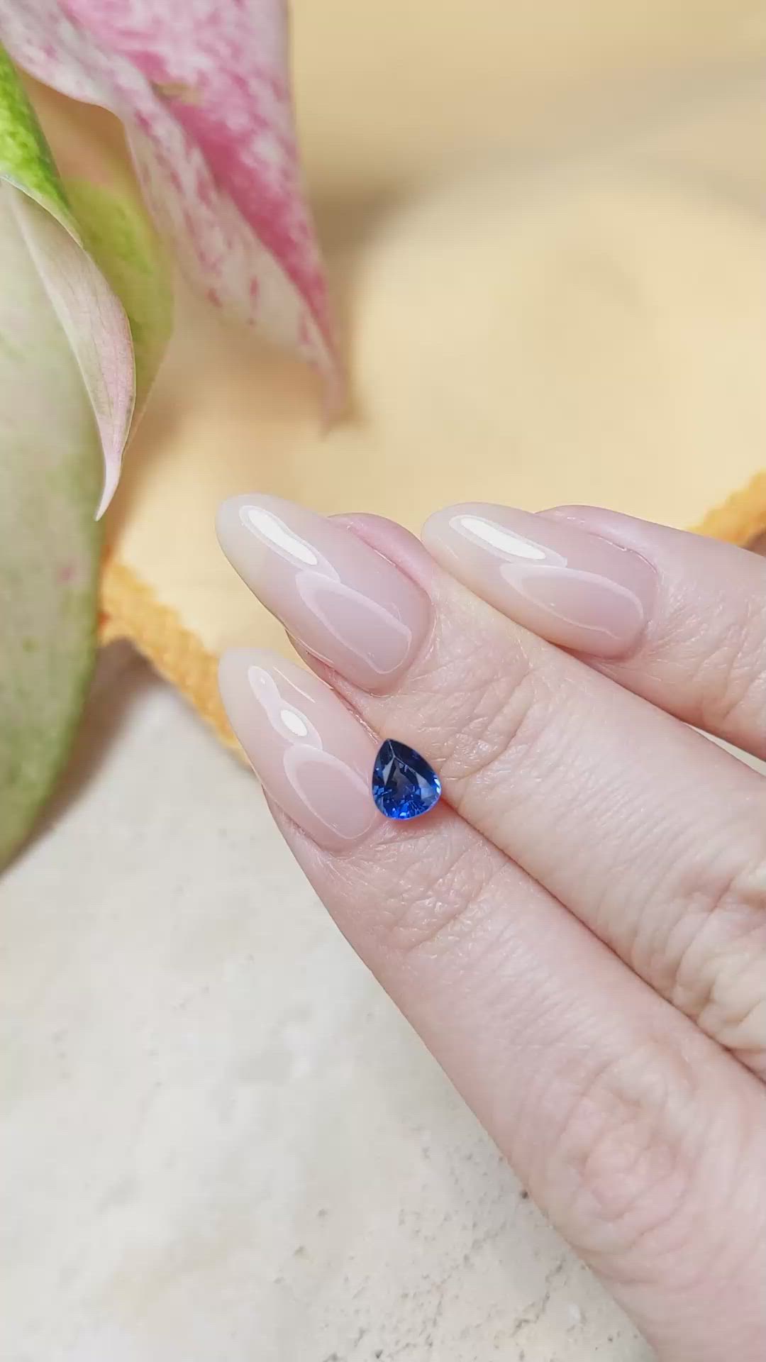 0.92 Ct. Blue Sapphire from Ceylon (Sri Lanka) Size Video