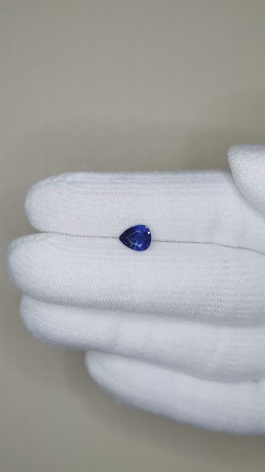 0.92 Ct. Blue Sapphire from Ceylon (Sri Lanka) Size Video
