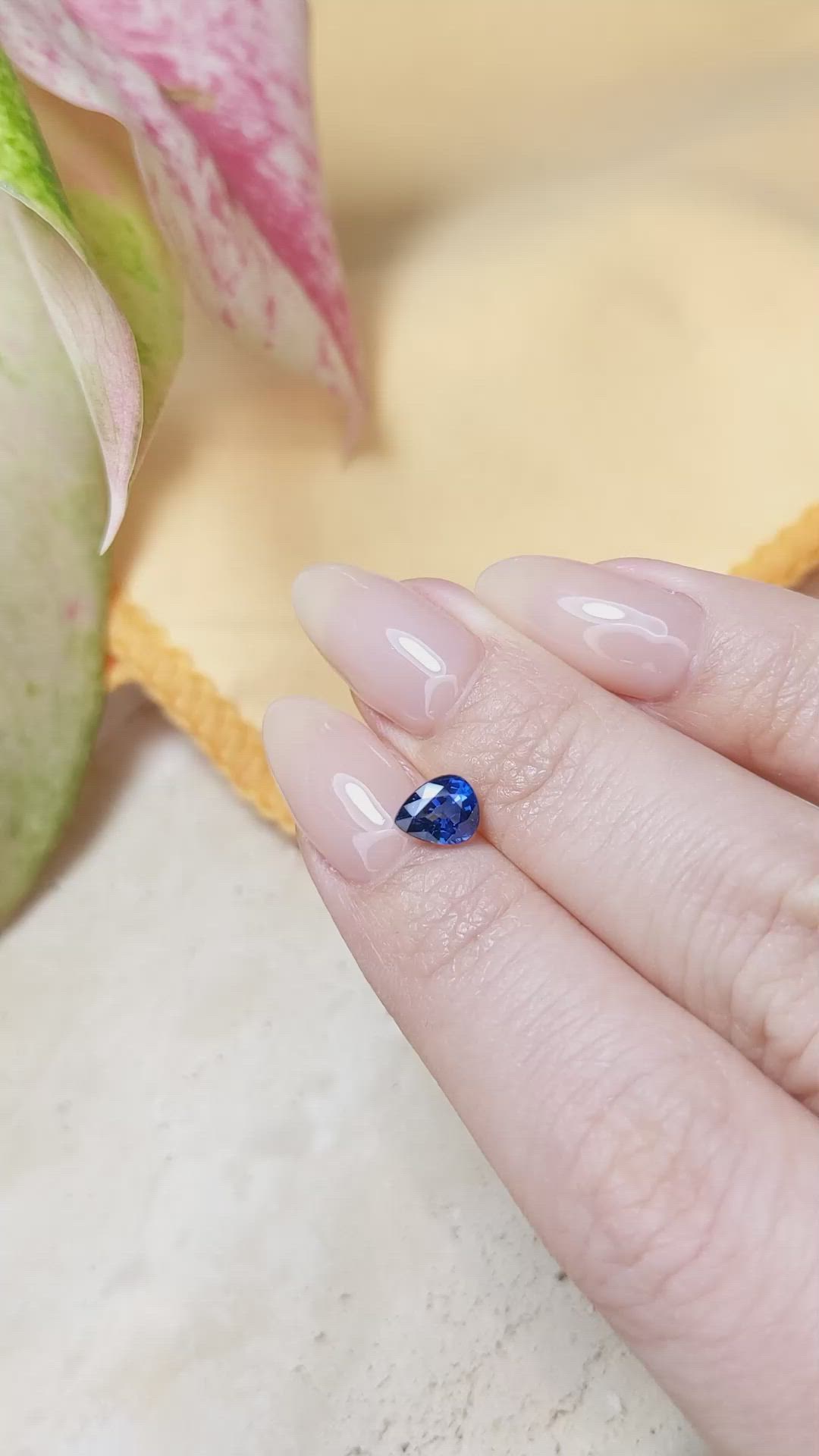 0.92 Ct. Blue Sapphire from Ceylon (Sri Lanka) Size Video