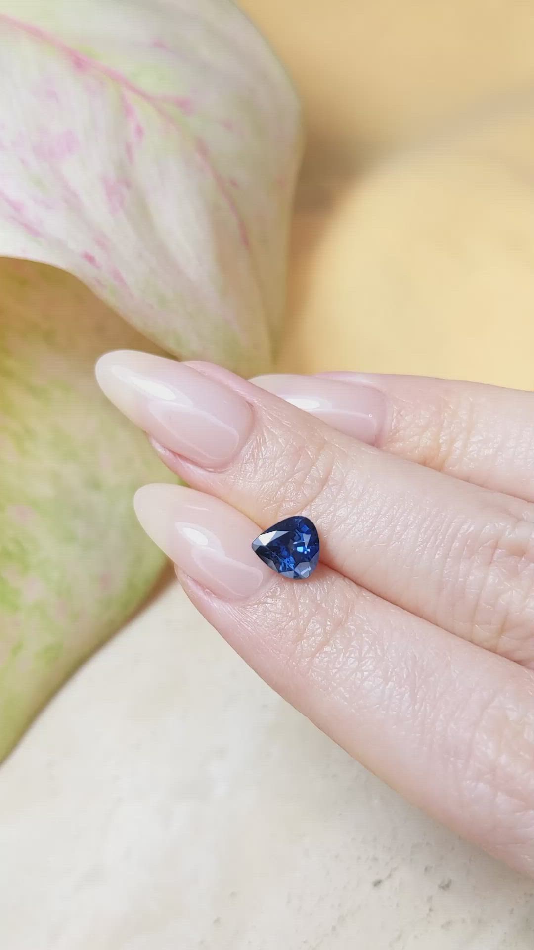 1.73 Ct. Blue Sapphire from Ceylon (Sri Lanka) Size Video
