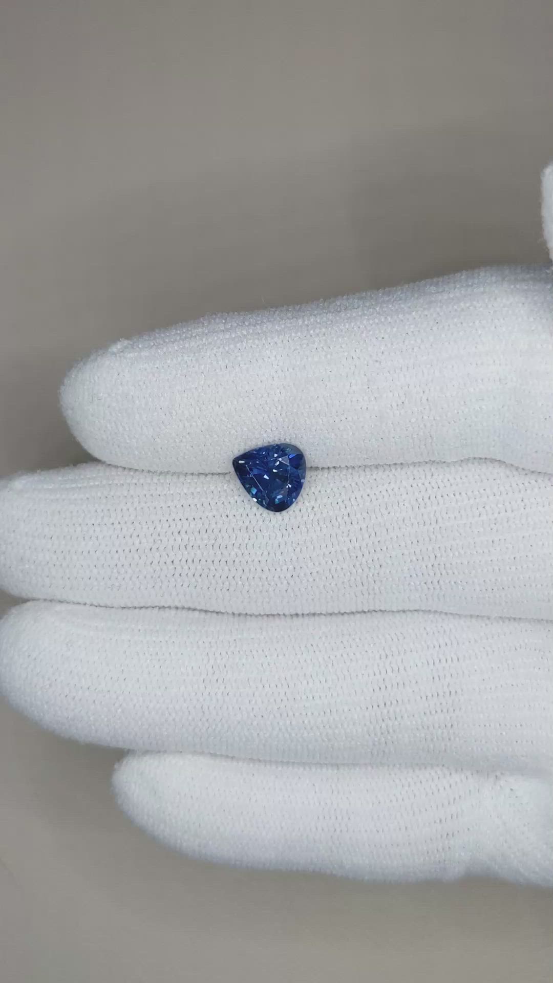 1.73 Ct. Blue Sapphire from Ceylon (Sri Lanka) Size Video