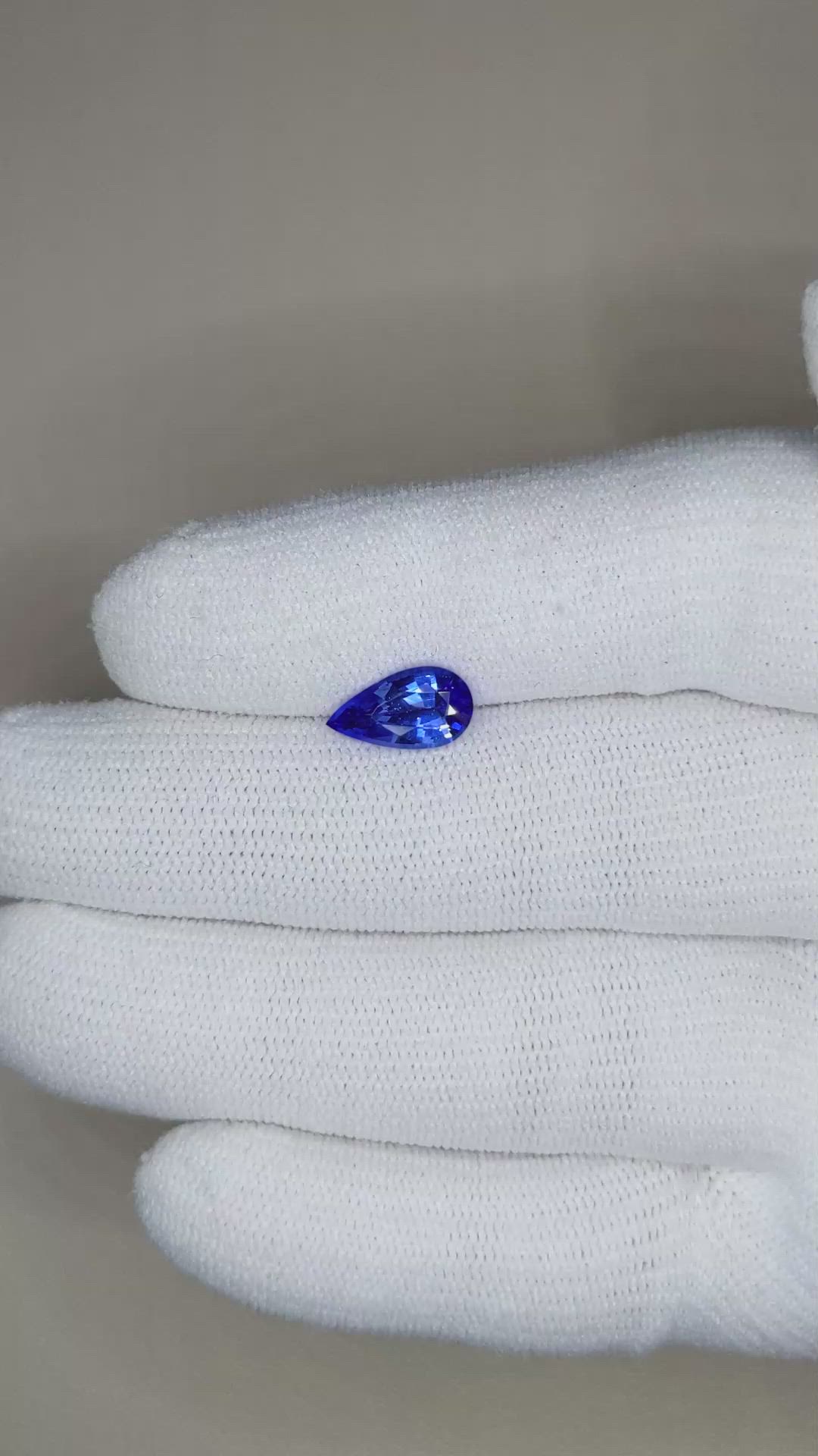1.85 Ct. Blue Sapphire from Ceylon (Sri Lanka) Size Video