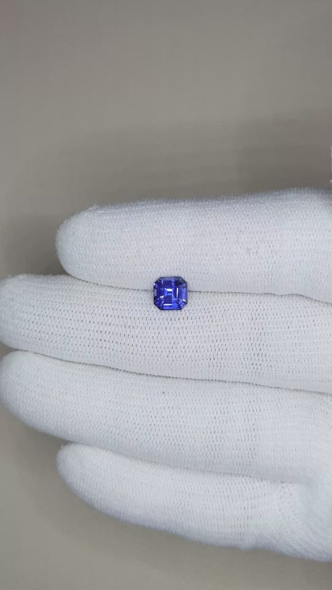 1.22 Ct. Blue Sapphire from Ceylon (Sri Lanka) Size Video