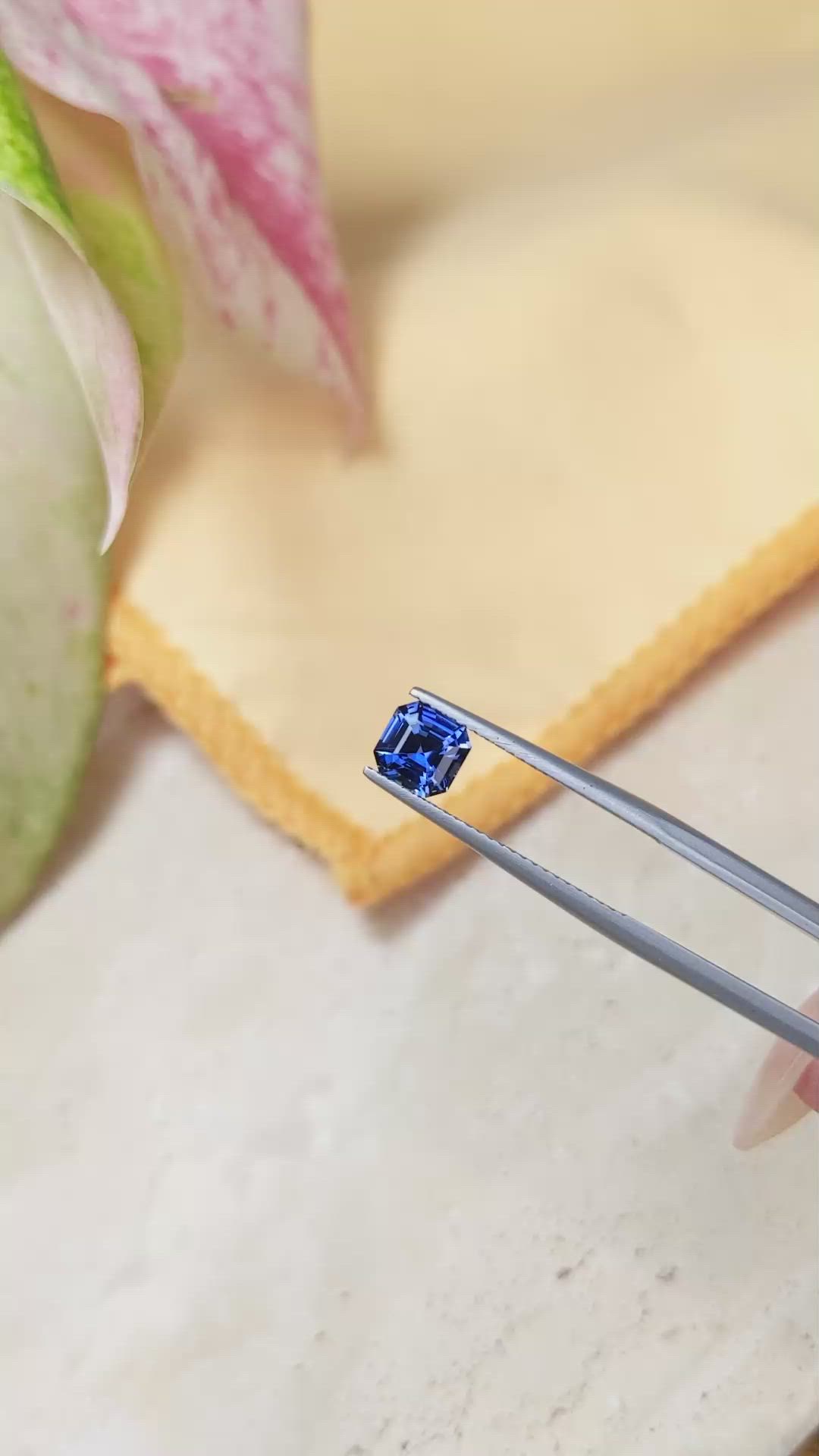 1.22 Ct. Blue Sapphire from Ceylon (Sri Lanka) Size Video