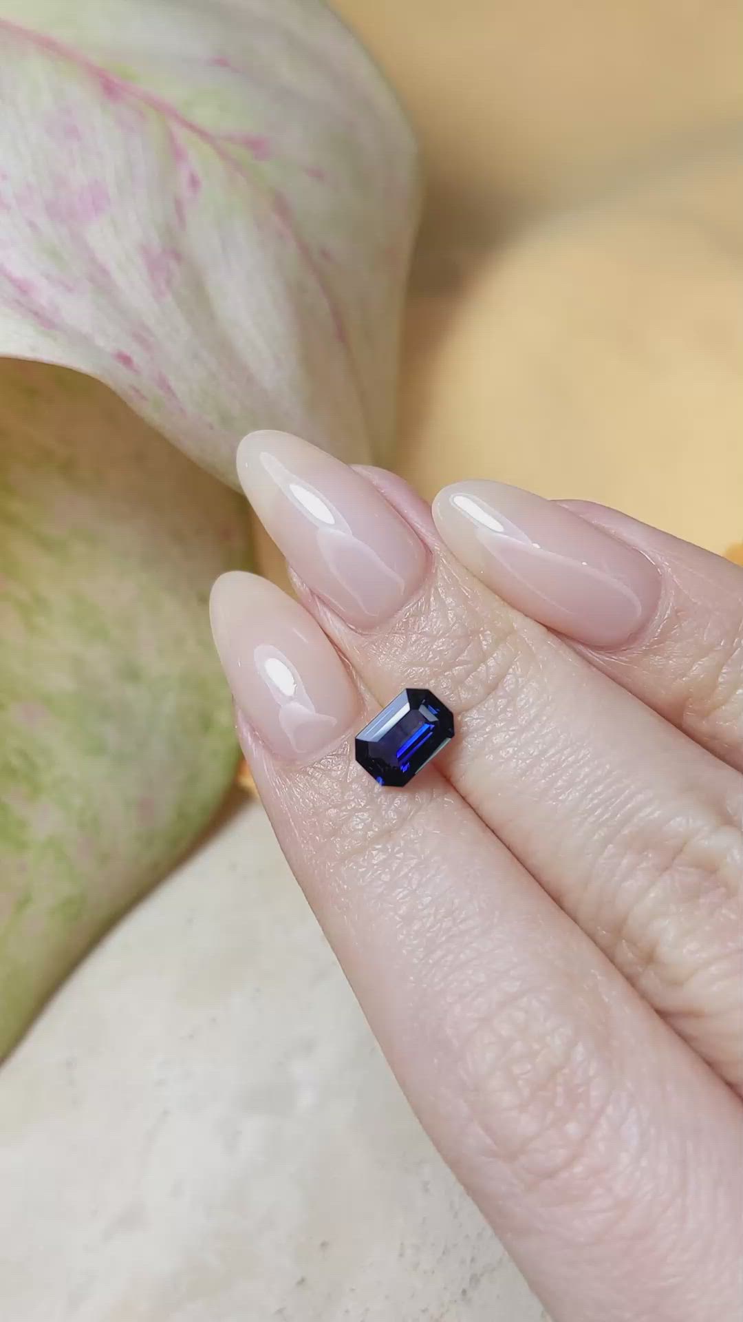 1.44 Ct. Blue Sapphire from Ceylon (Sri Lanka) Size Video