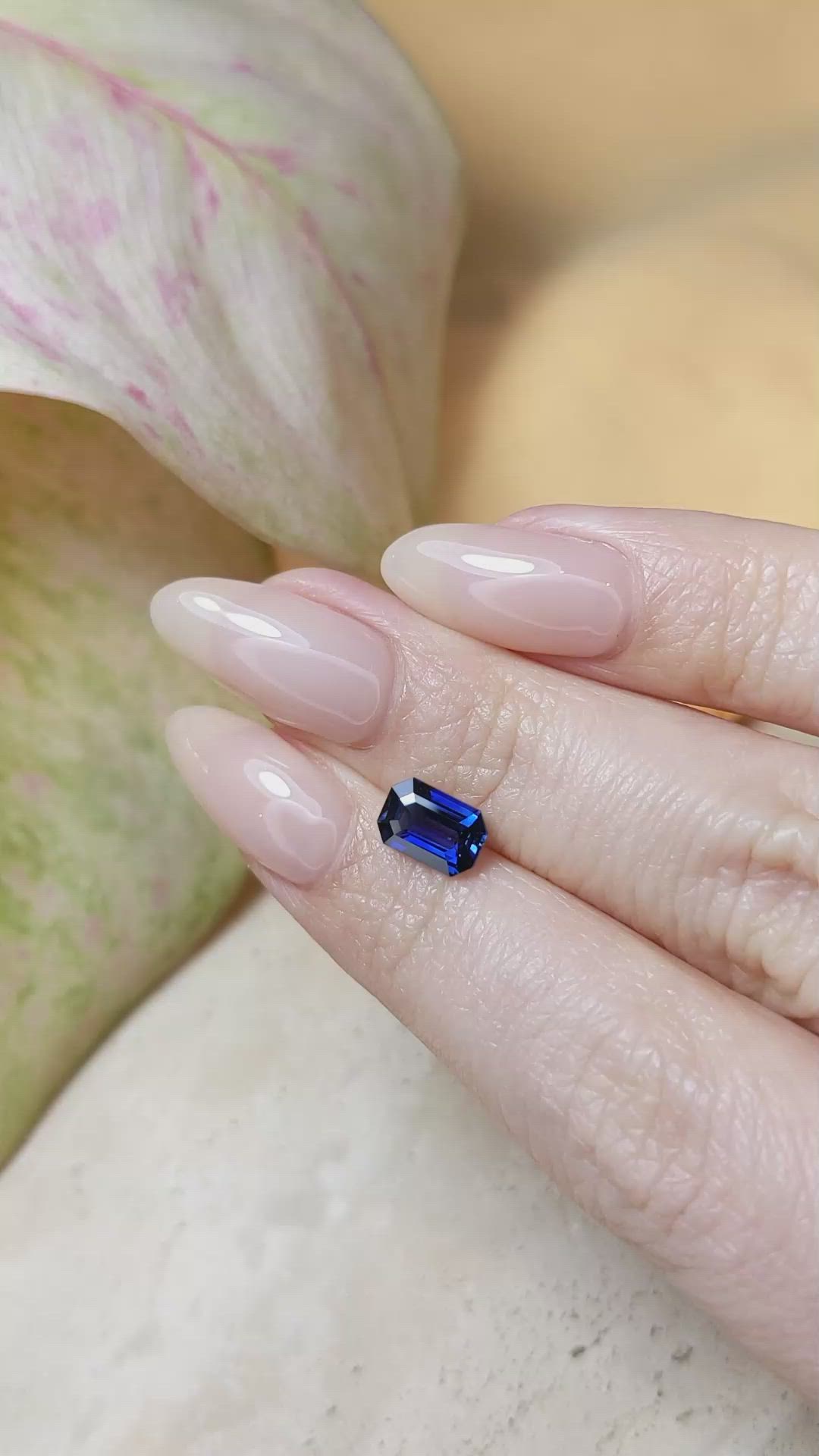 1.44 Ct. Blue Sapphire from Ceylon (Sri Lanka) Size Video