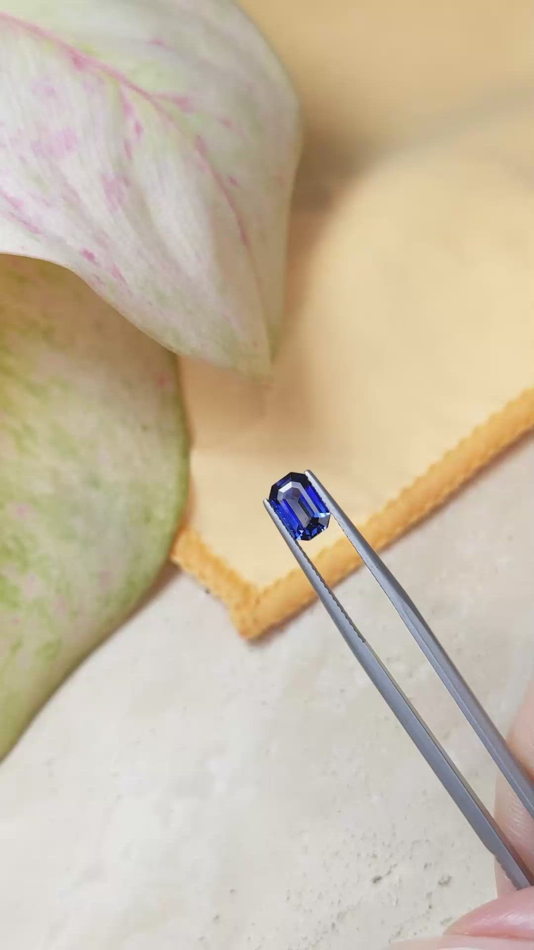 1.44 Ct. Blue Sapphire from Ceylon (Sri Lanka) Size Video