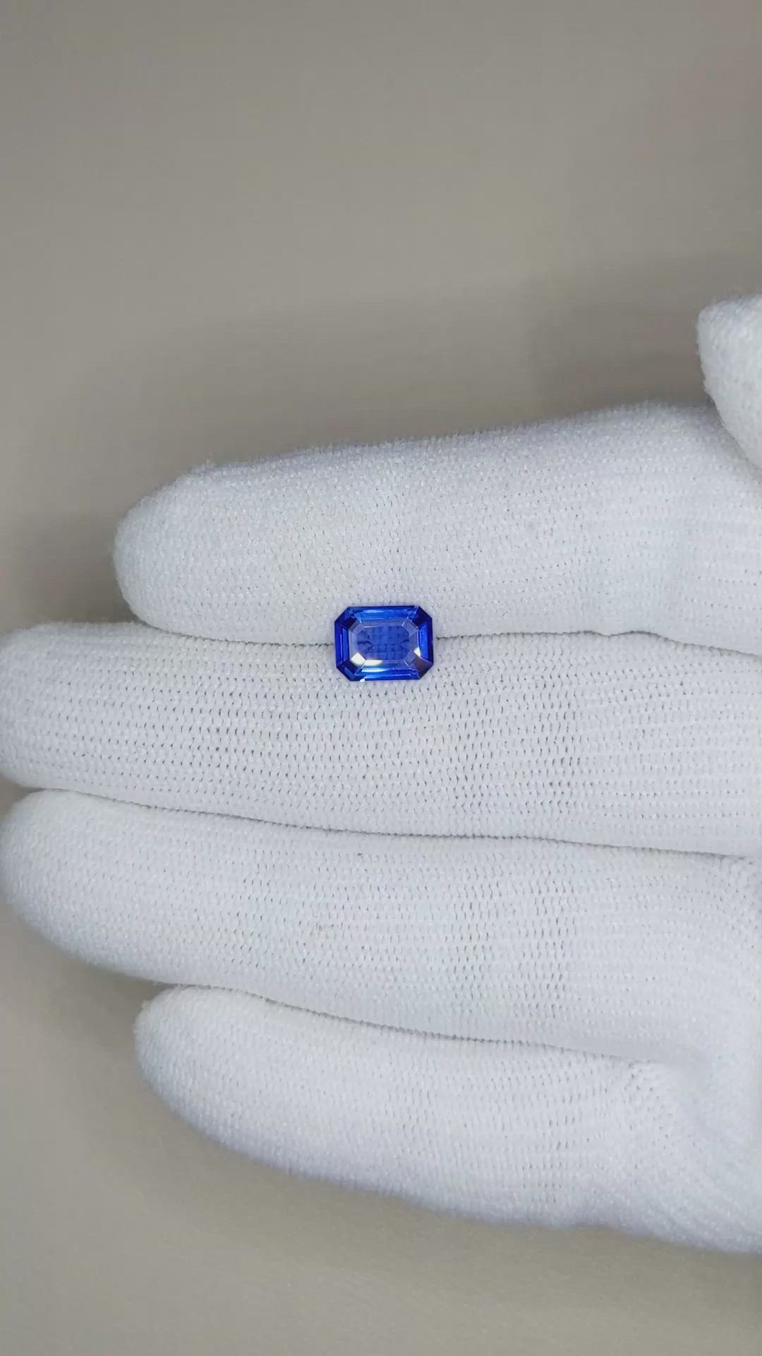 1.47 Ct. Blue Sapphire from Ceylon (Sri Lanka) Size Video