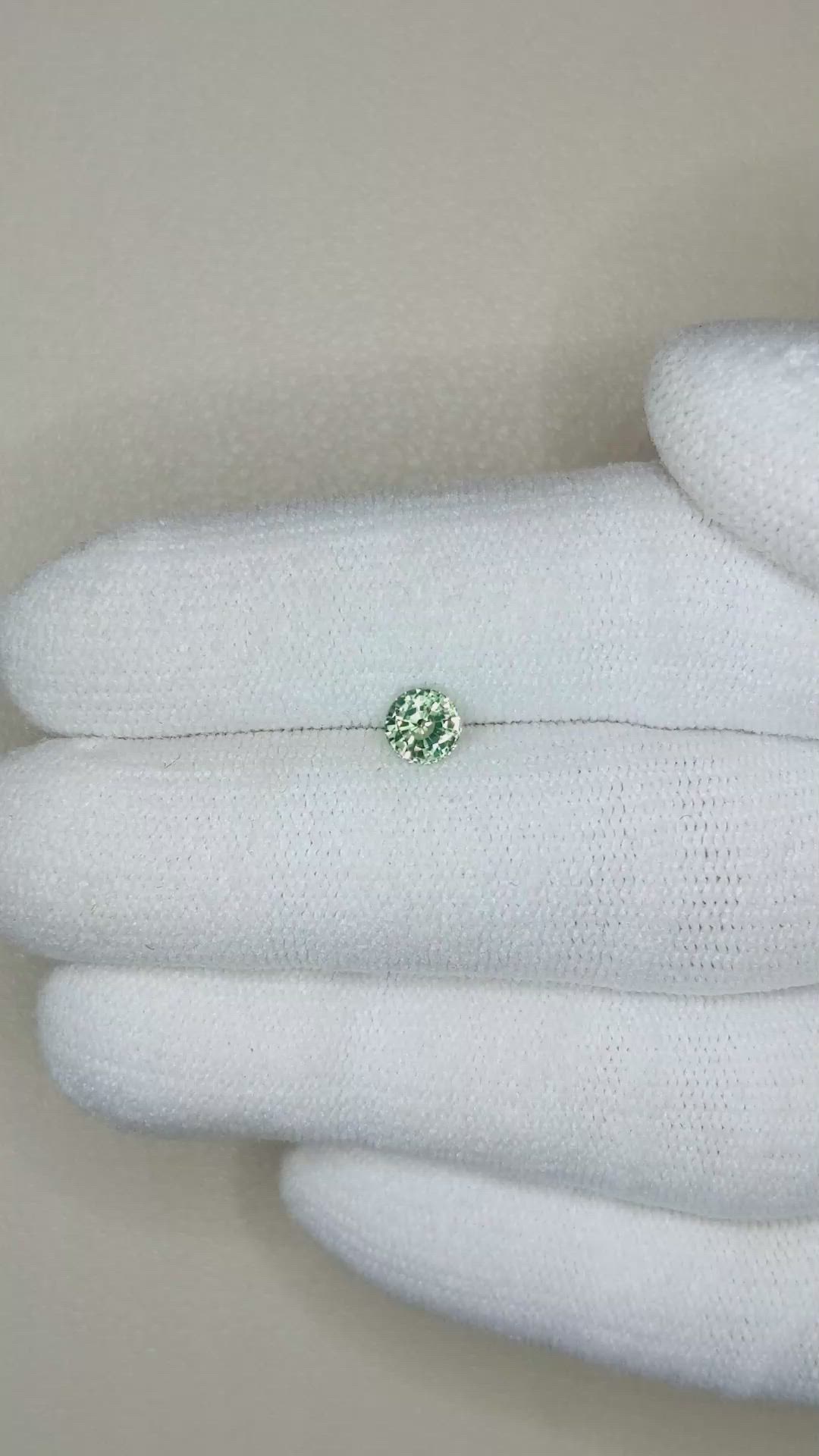 0.52 Ct. Bluish Green Sapphire from Ceylon (Sri Lanka) Size Video