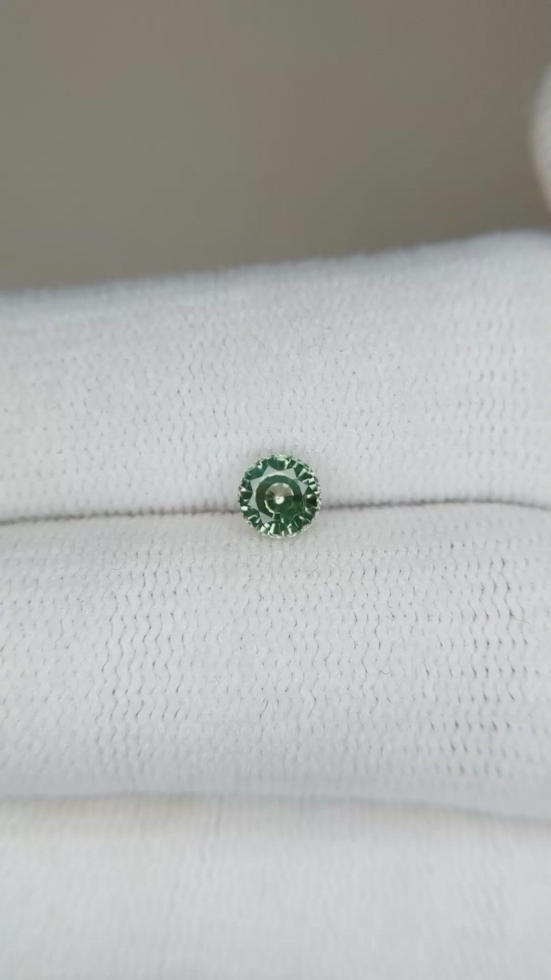 0.52 Ct. Bluish Green Sapphire from Ceylon (Sri Lanka) Size Video