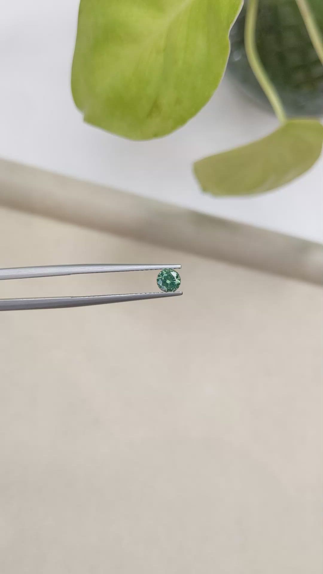 0.47 Ct. Green Sapphire from Madagascar Size Video