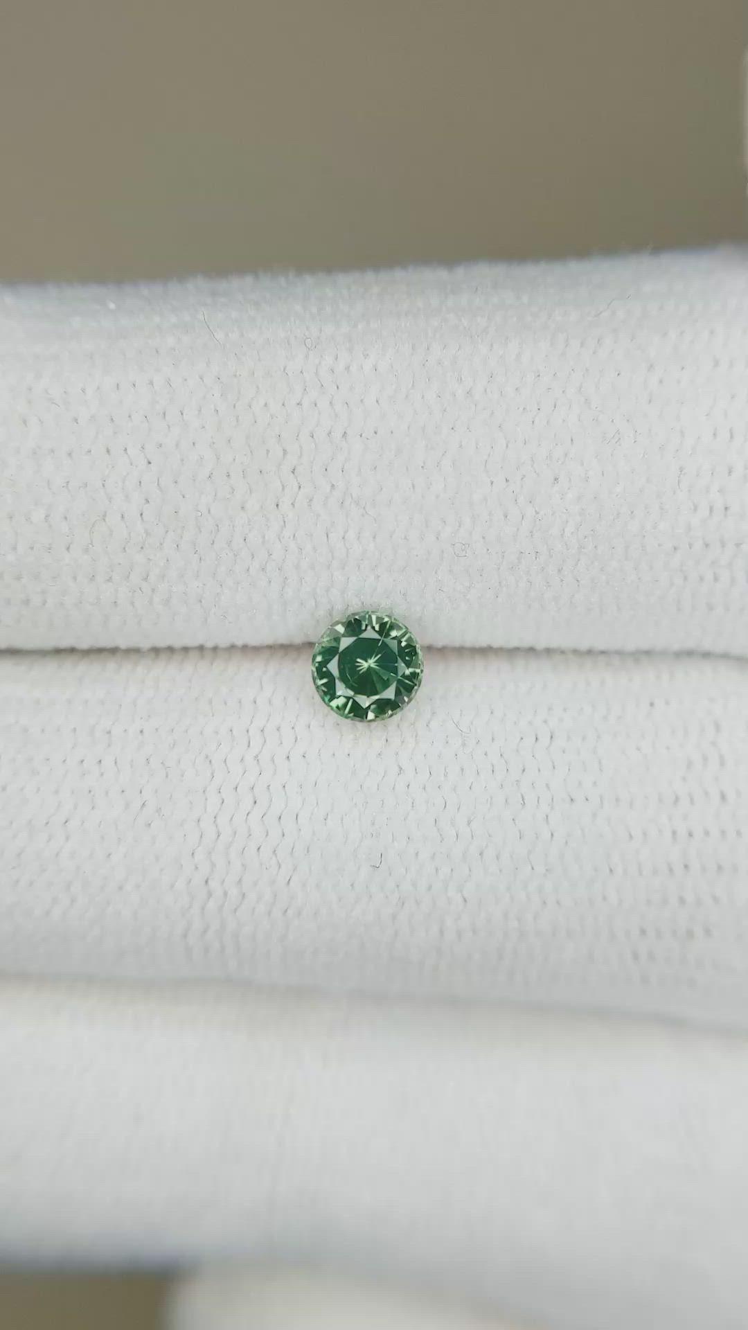 0.47 Ct. Green Sapphire from Madagascar Size Video