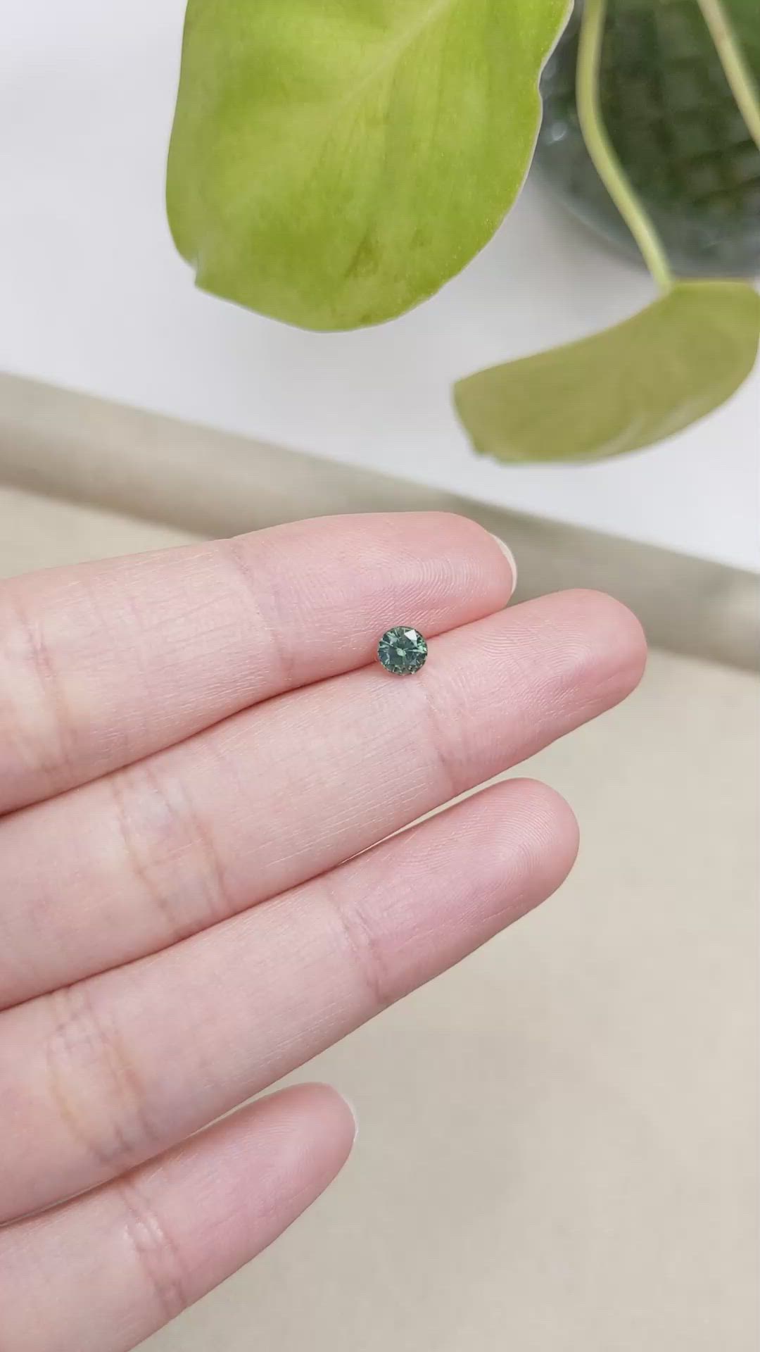 0.47 Ct. Green Sapphire from Madagascar Size Video