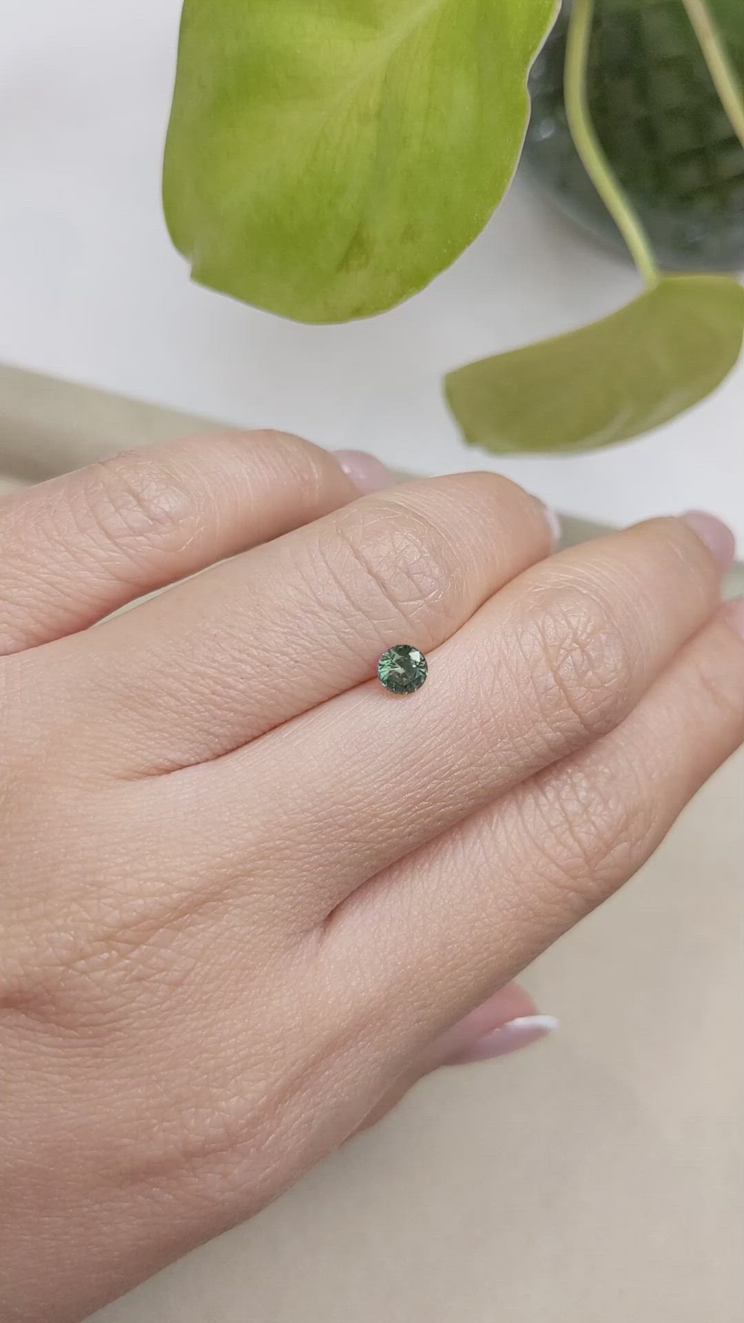 0.47 Ct. Green Sapphire from Madagascar Size Video