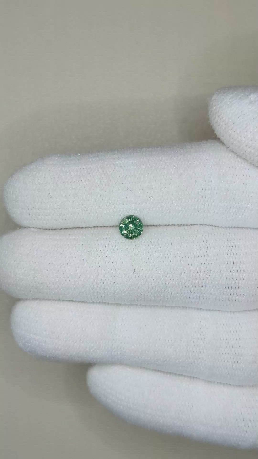 0.47 Ct. Green Sapphire from Madagascar Size Video