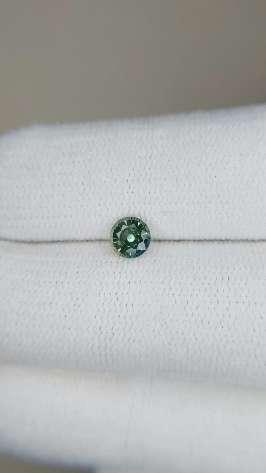 0.47 Ct. Bluish Green Sapphire from Madagascar Size Video