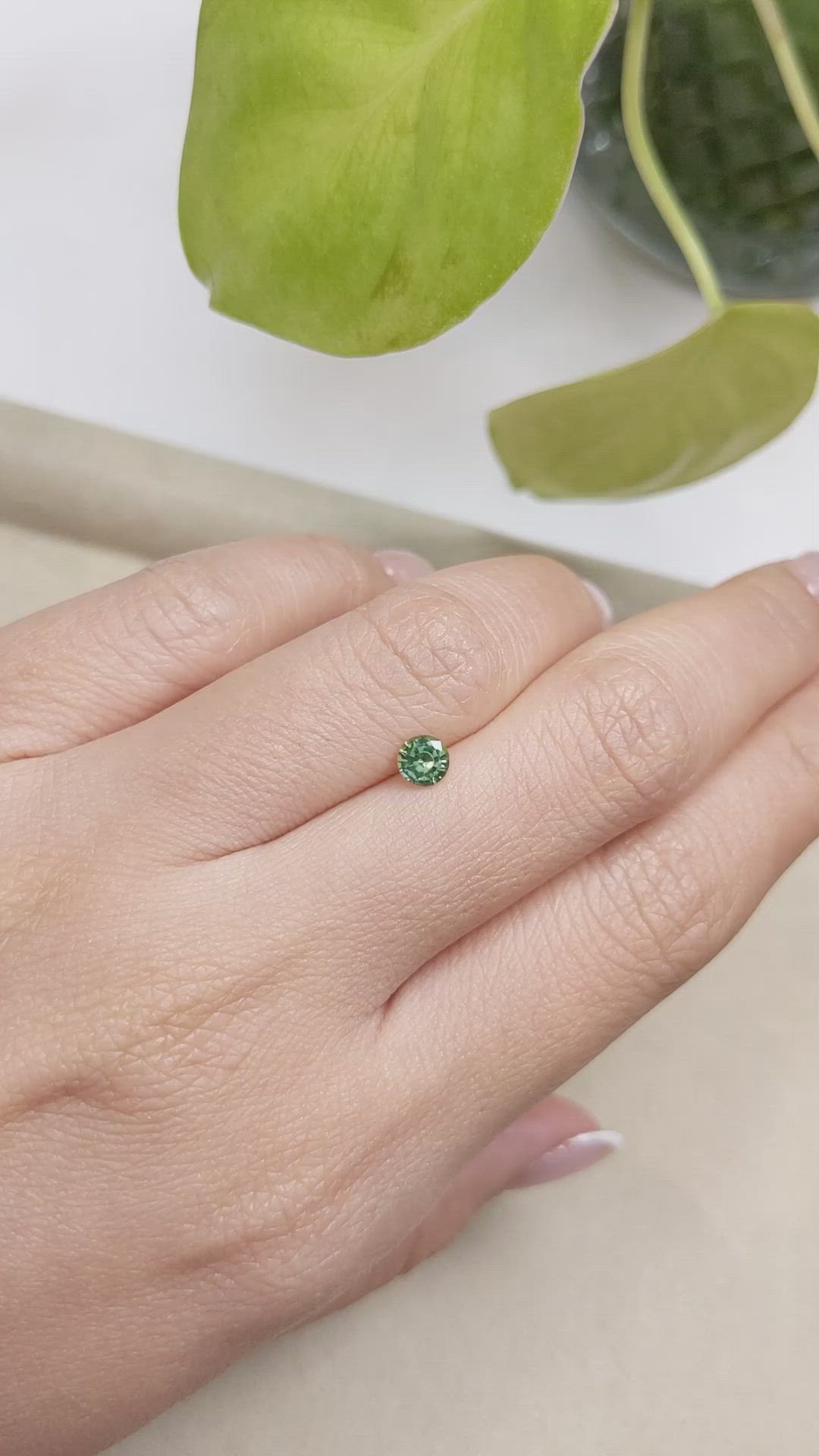 0.42 Ct. Green Sapphire from Madagascar Size Video