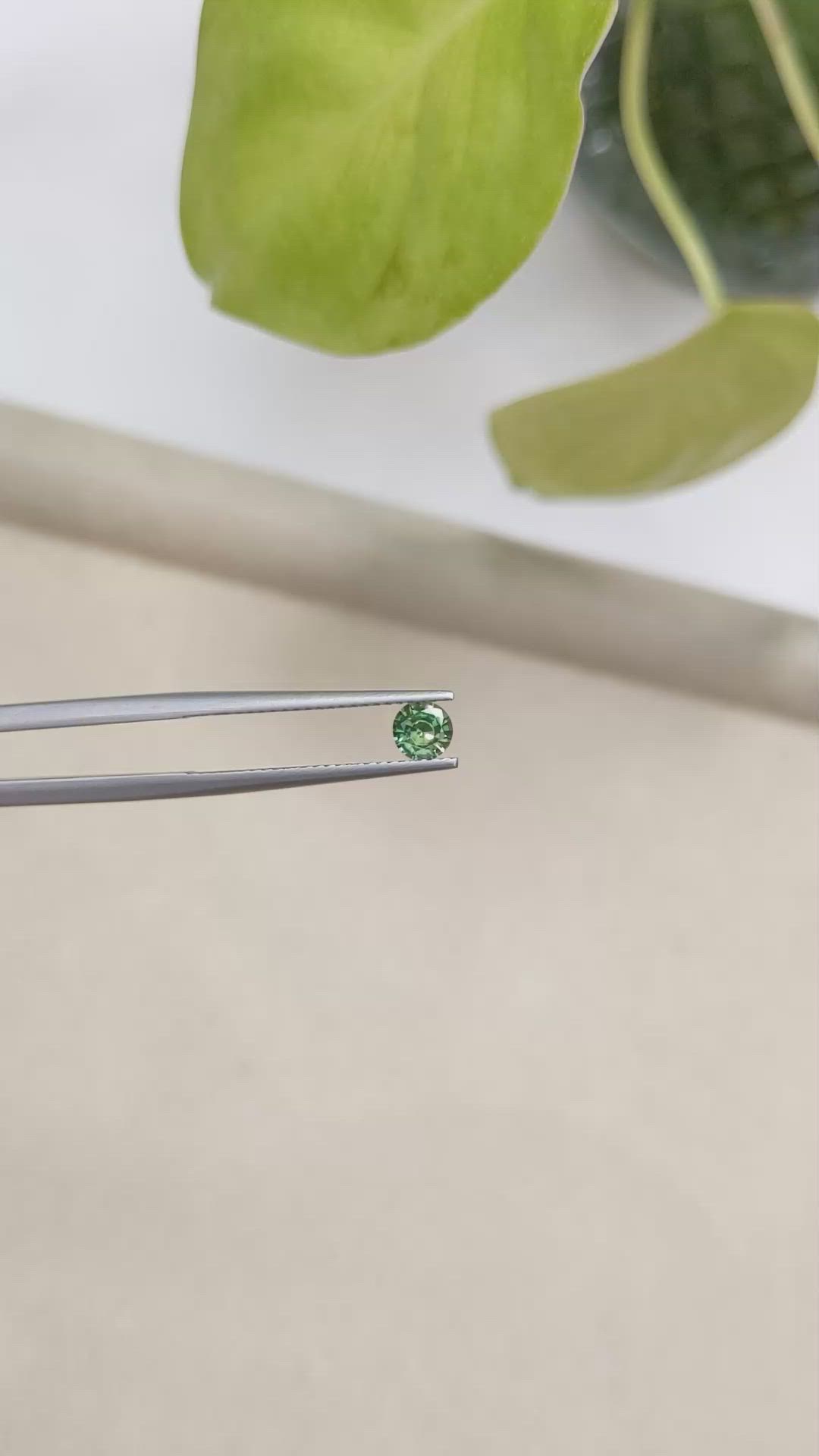 0.42 Ct. Green Sapphire from Madagascar Size Video