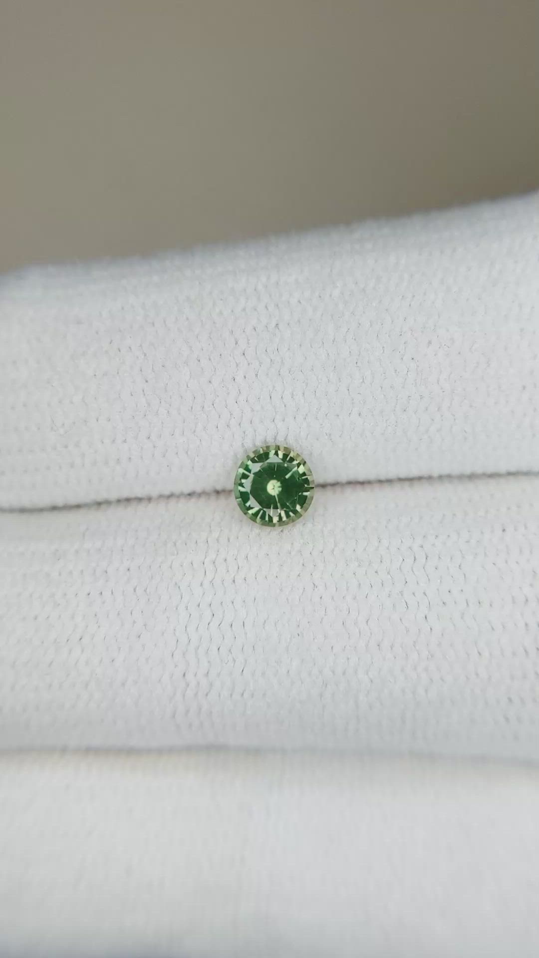 0.42 Ct. Green Sapphire from Madagascar Size Video