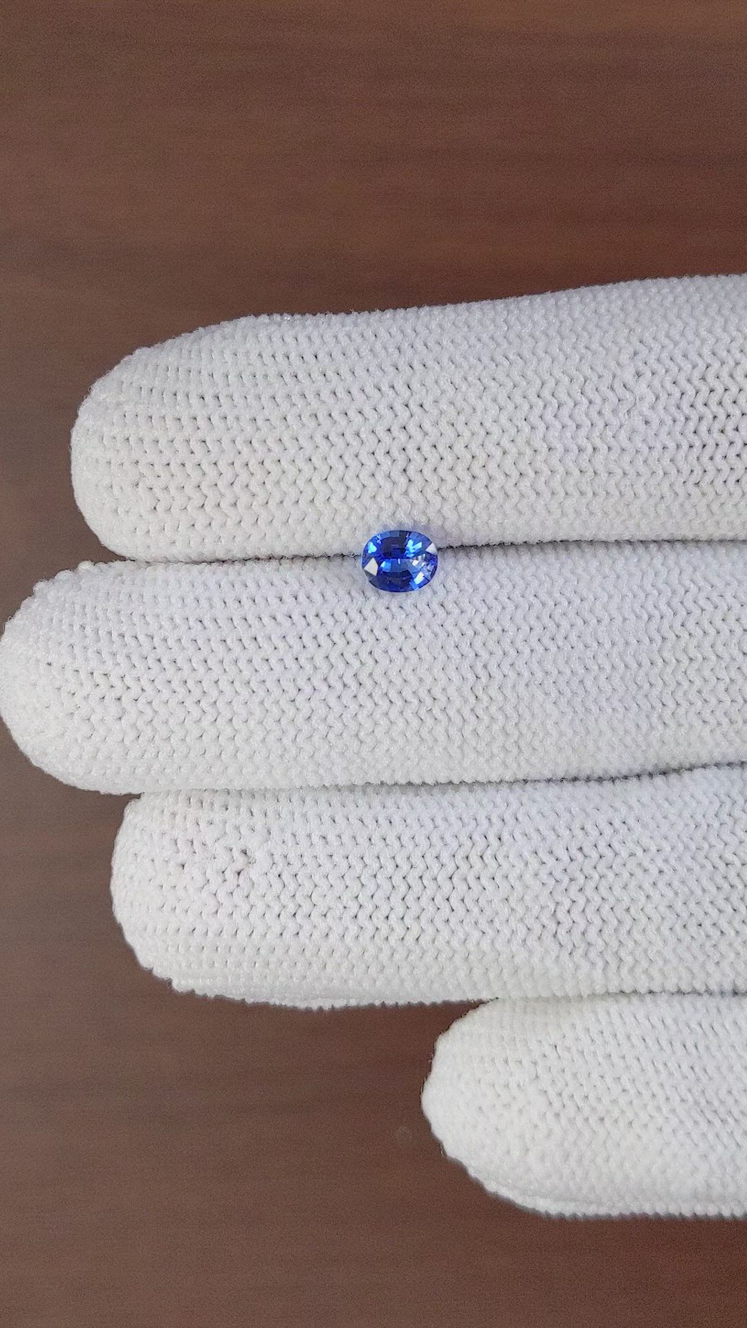 0.49 Ct. Blue Sapphire from Ceylon (Sri Lanka) Size Video