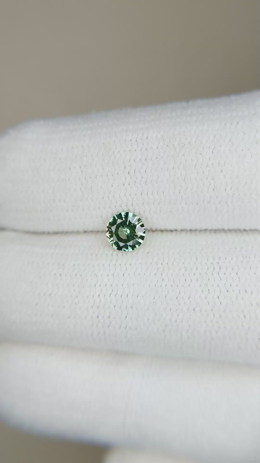 0.38 Ct. Bluish Green Sapphire from Madagascar Size Video