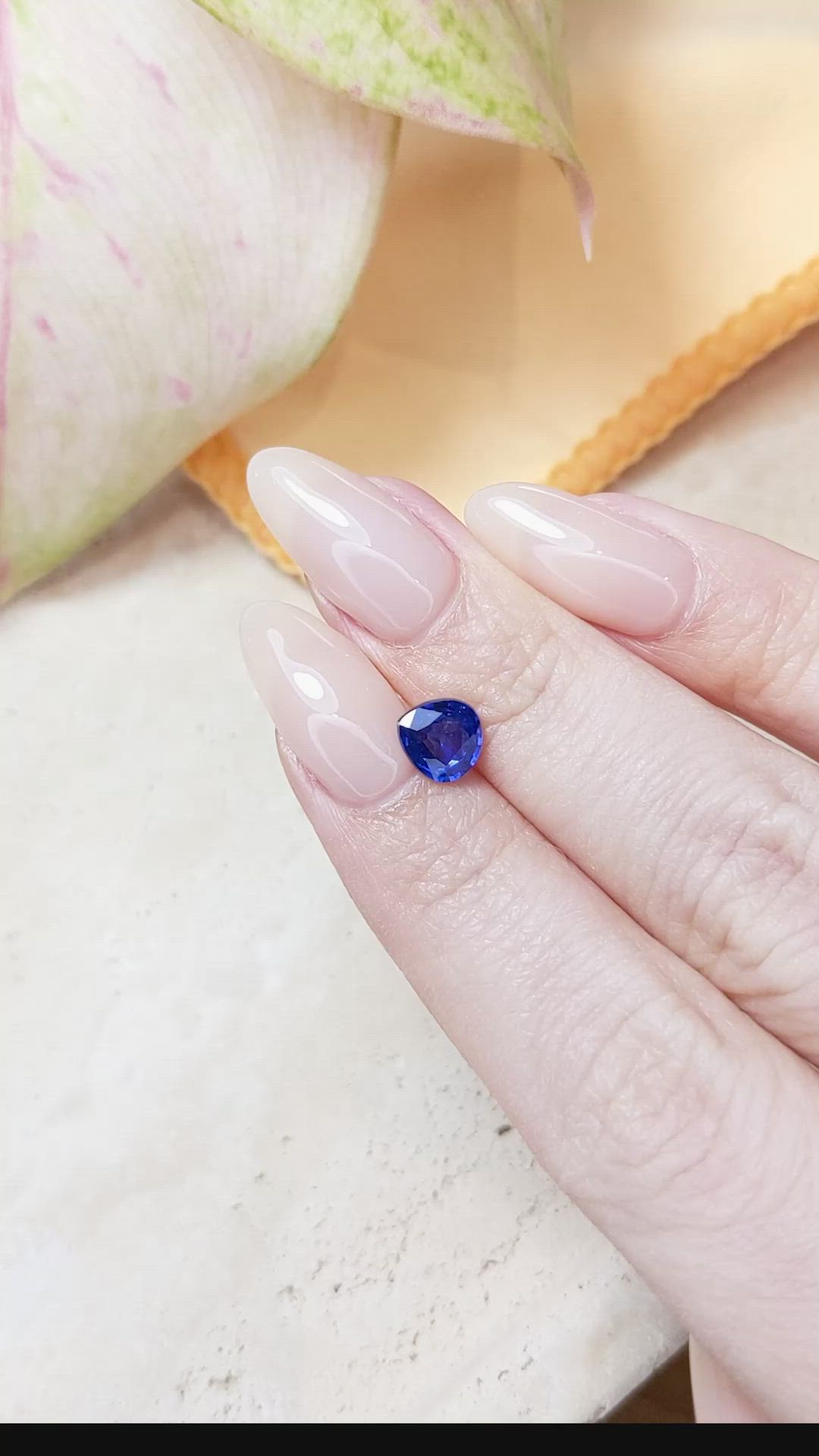 1.39 Ct. Blue Sapphire from Ceylon (Sri Lanka) Size Video