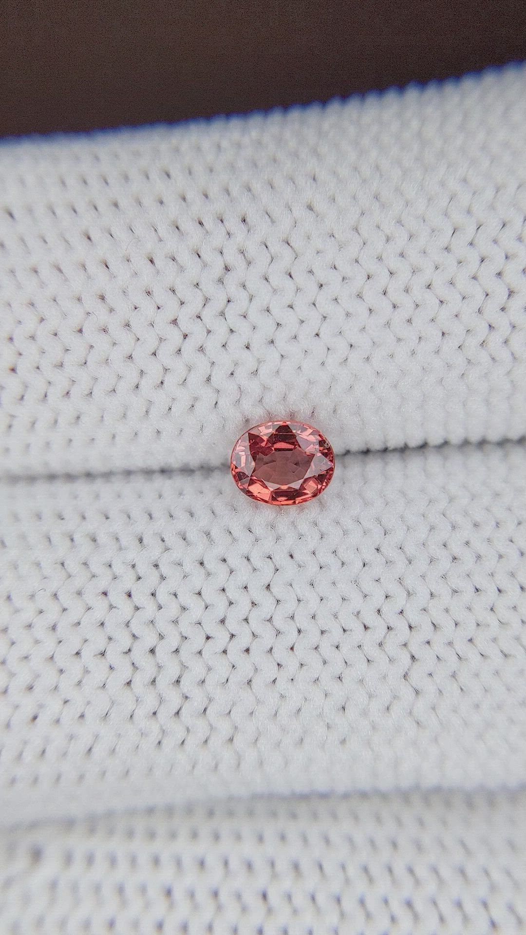0.50 Ct. Orangish Brown Sapphire from Ceylon (Sri Lanka) Size Video
