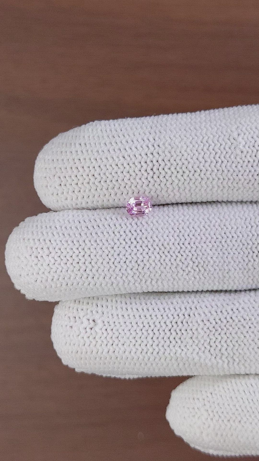0.45 Ct. Pinkish Purple Sapphire from Ceylon (Sri Lanka) Size Video