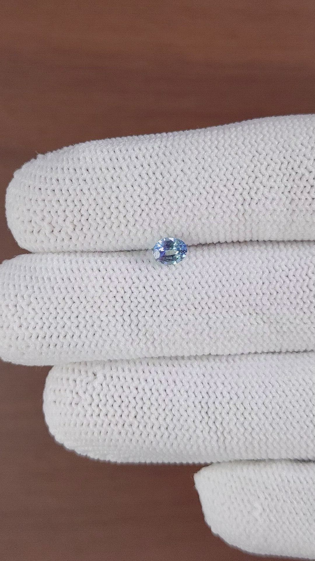 0.44 Ct. Blue Sapphire from Ceylon (Sri Lanka) Size Video