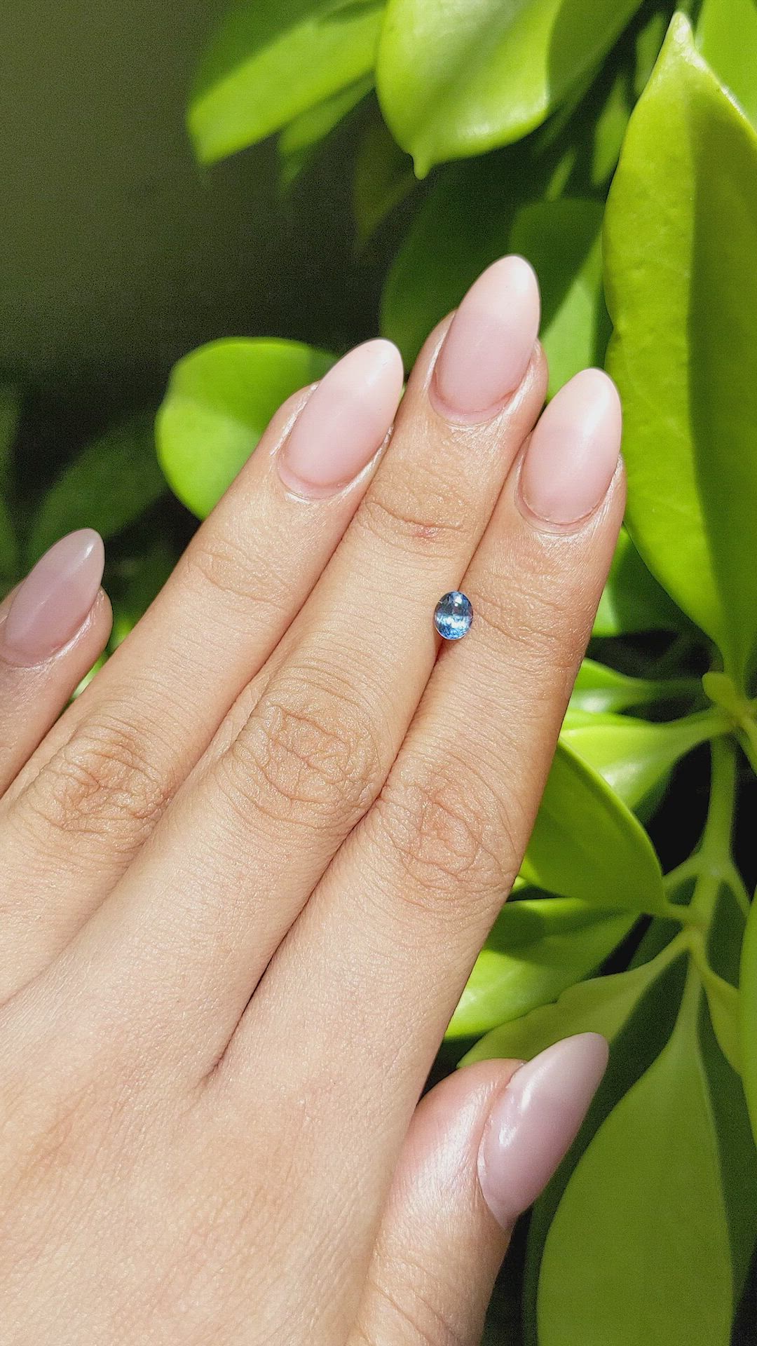 0.44 Ct. Blue Sapphire from Ceylon (Sri Lanka) Size Video