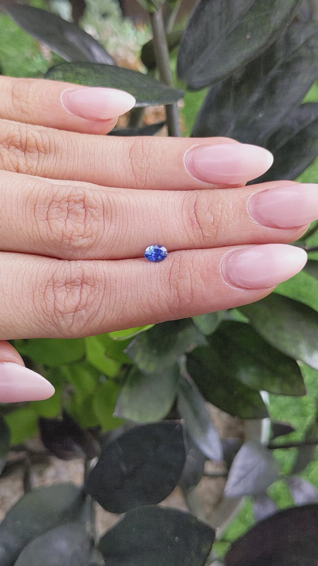 0.45 Ct. Blue Sapphire from Ceylon (Sri Lanka) Size Video