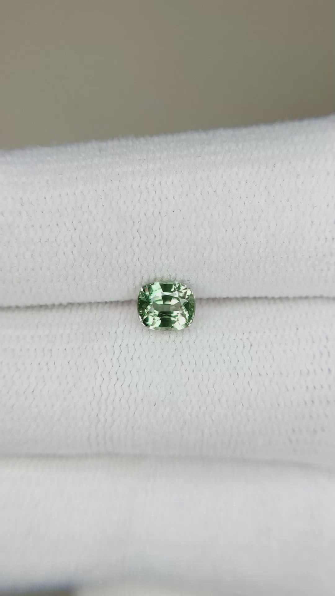 0.72 Ct. Green Sapphire from Ceylon (Sri Lanka) Size Video