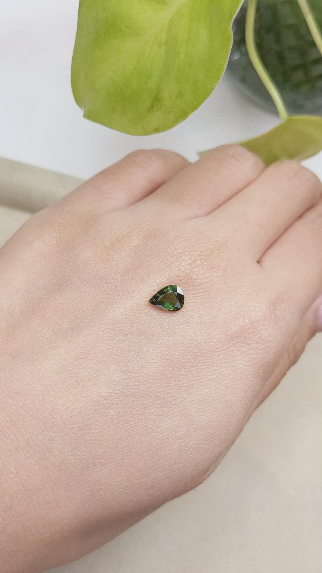 1.08 Ct. Green Sapphire from Australia Size Video