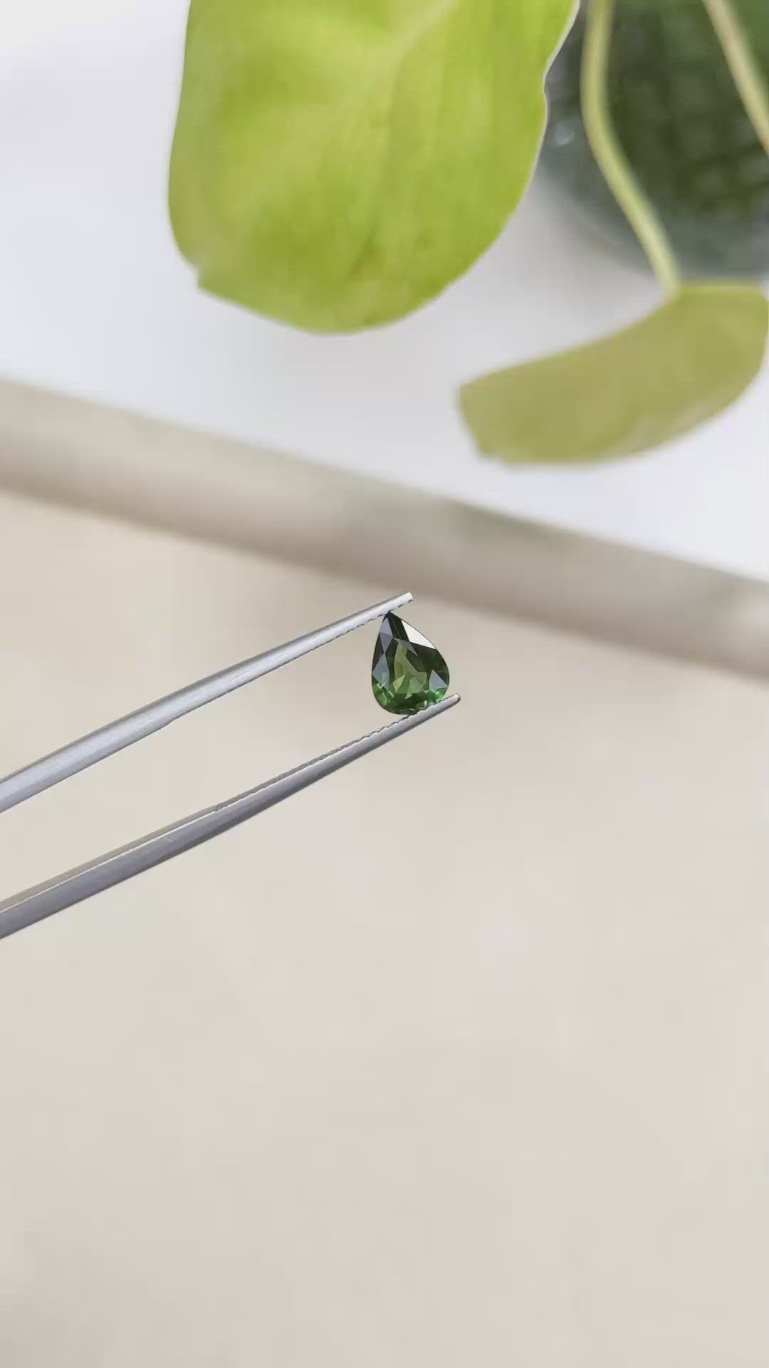 1.08 Ct. Green Sapphire from Australia Size Video