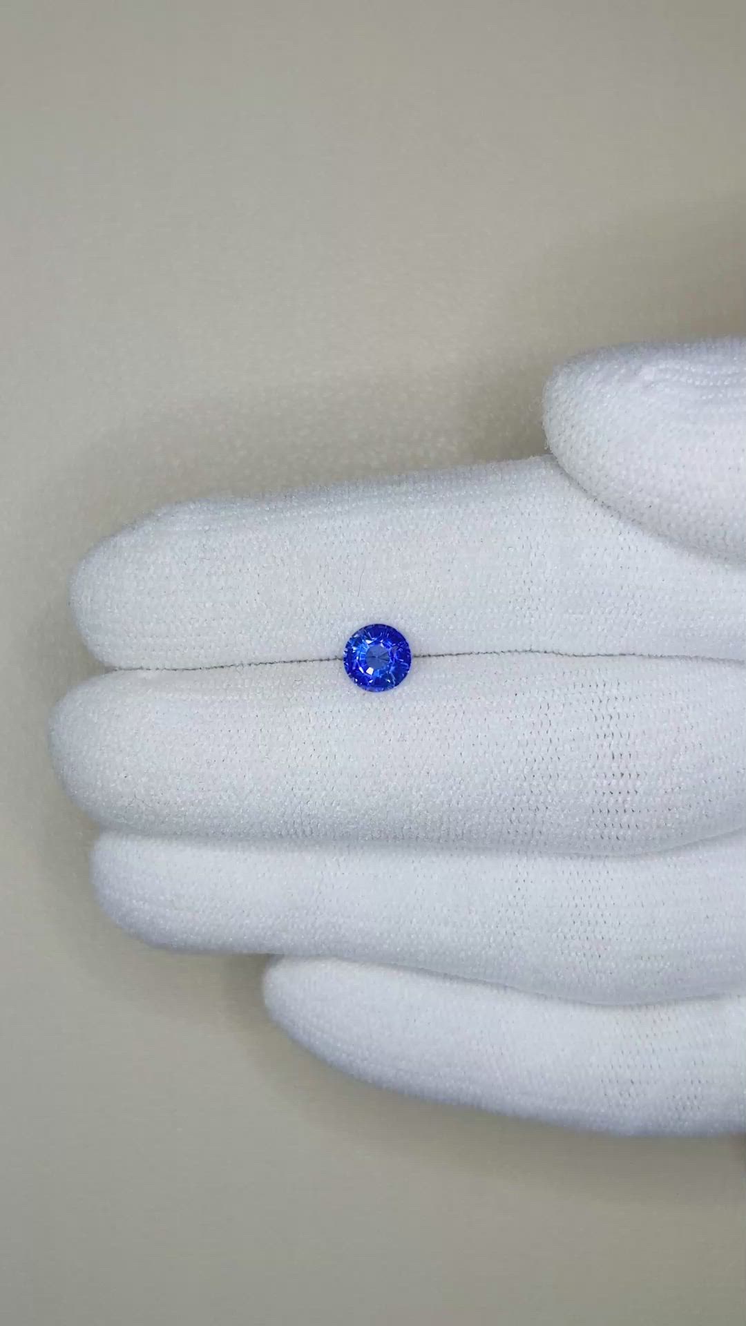 0.68 Ct. Blue Sapphire from Ceylon (Sri Lanka) Size Video