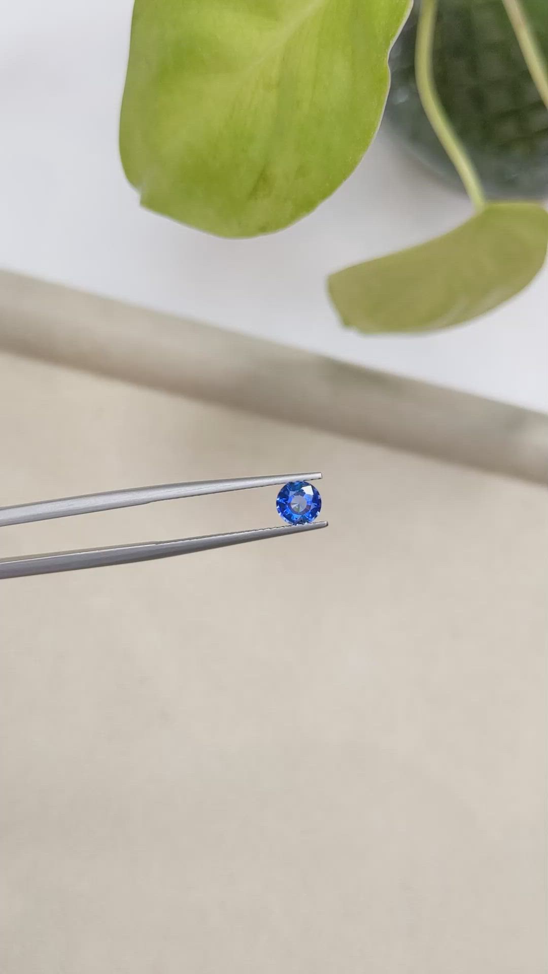 0.68 Ct. Blue Sapphire from Ceylon (Sri Lanka) Size Video
