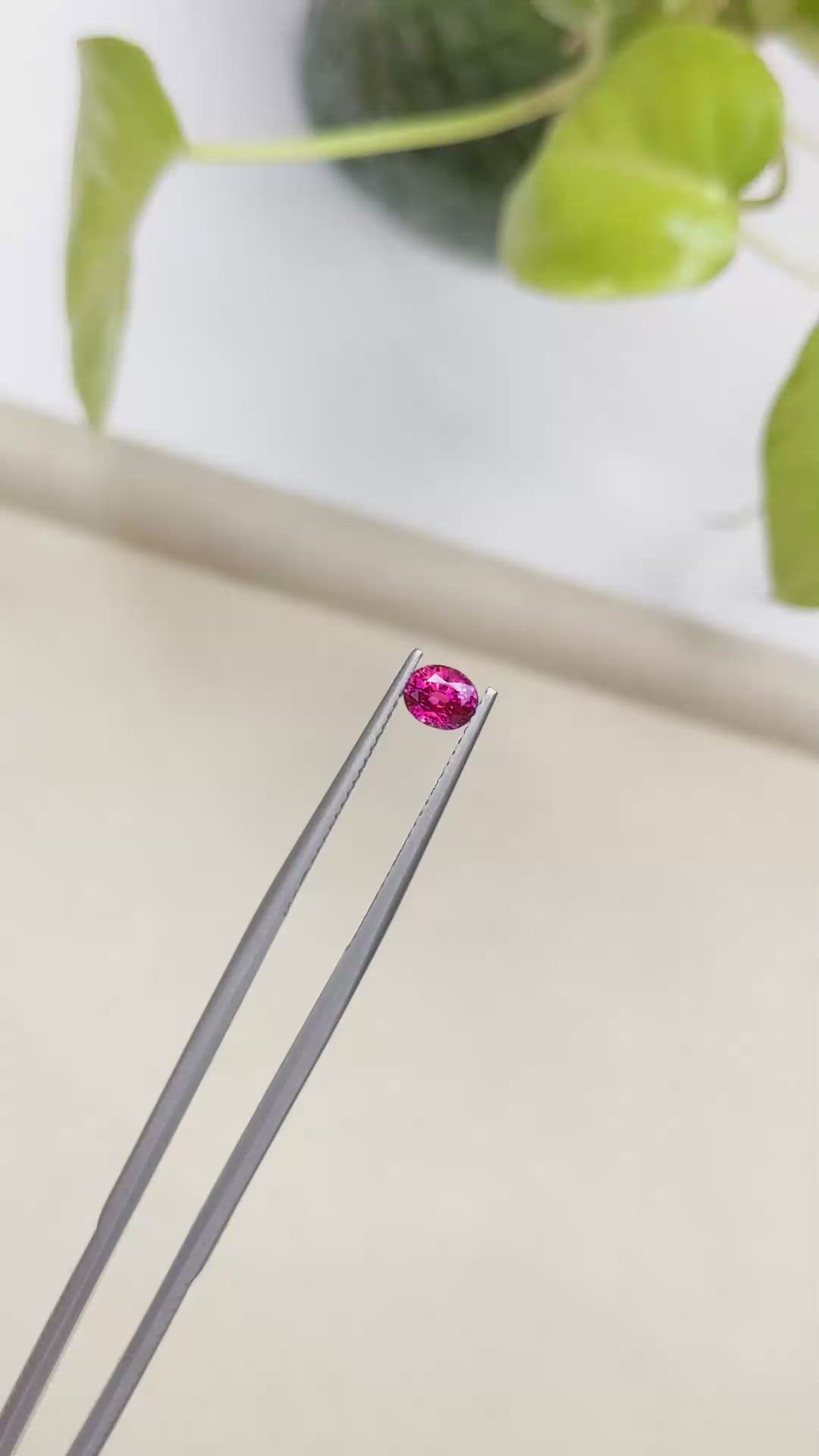 0.63 Ct. Pink Sapphire from Ceylon (Sri Lanka) Size Video