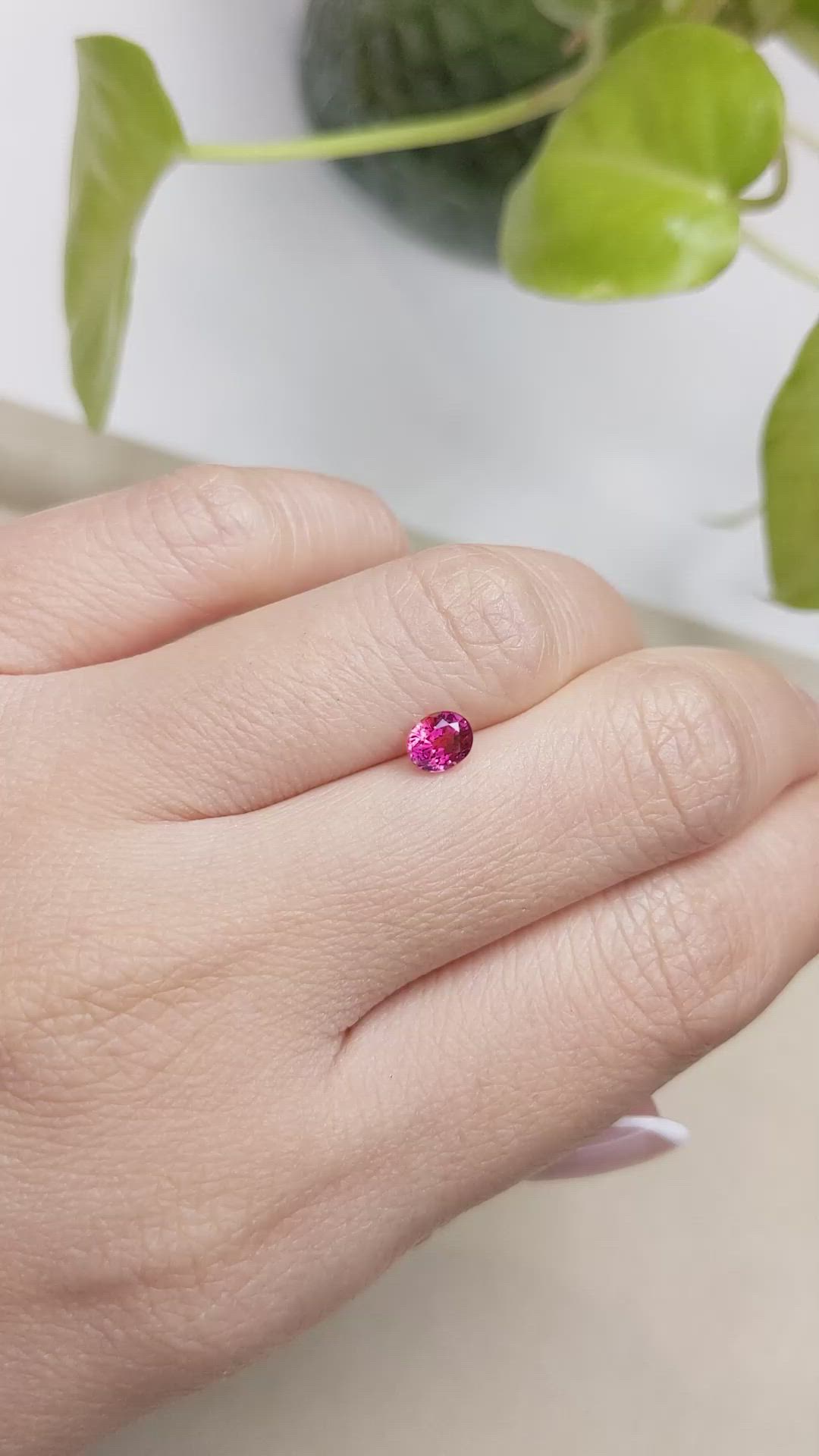 0.63 Ct. Pink Sapphire from Ceylon (Sri Lanka) Size Video
