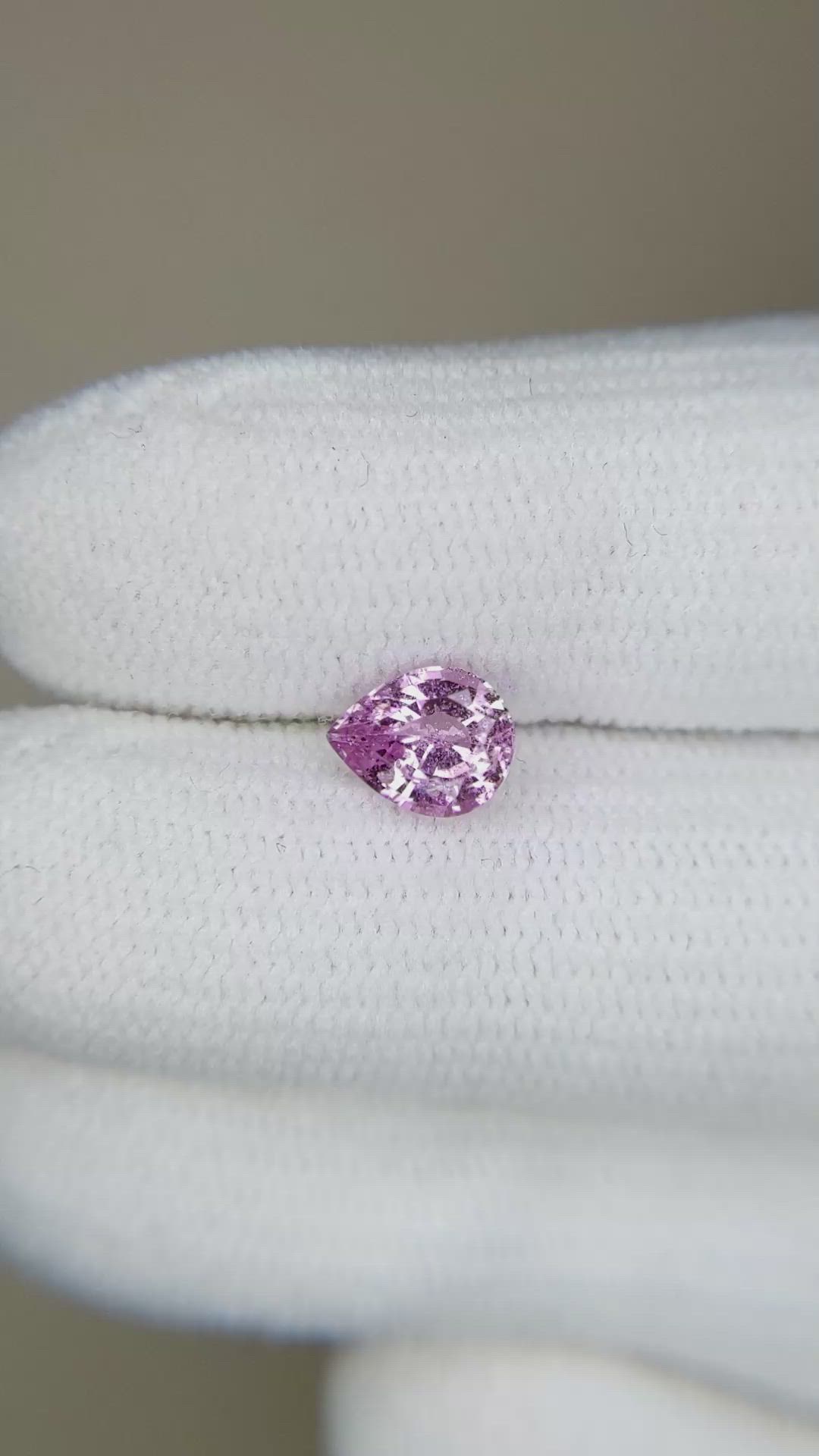 0.88 Ct. Pink Sapphire from Ceylon (Sri Lanka) Size Video