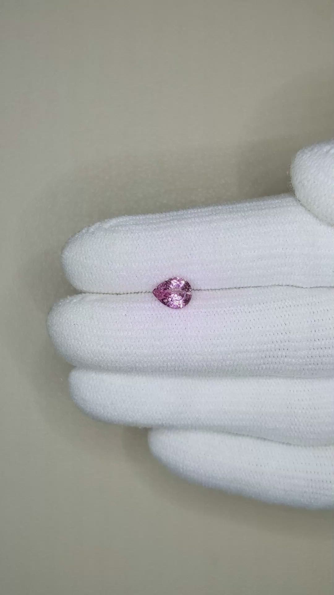0.88 Ct. Pink Sapphire from Ceylon (Sri Lanka) Size Video