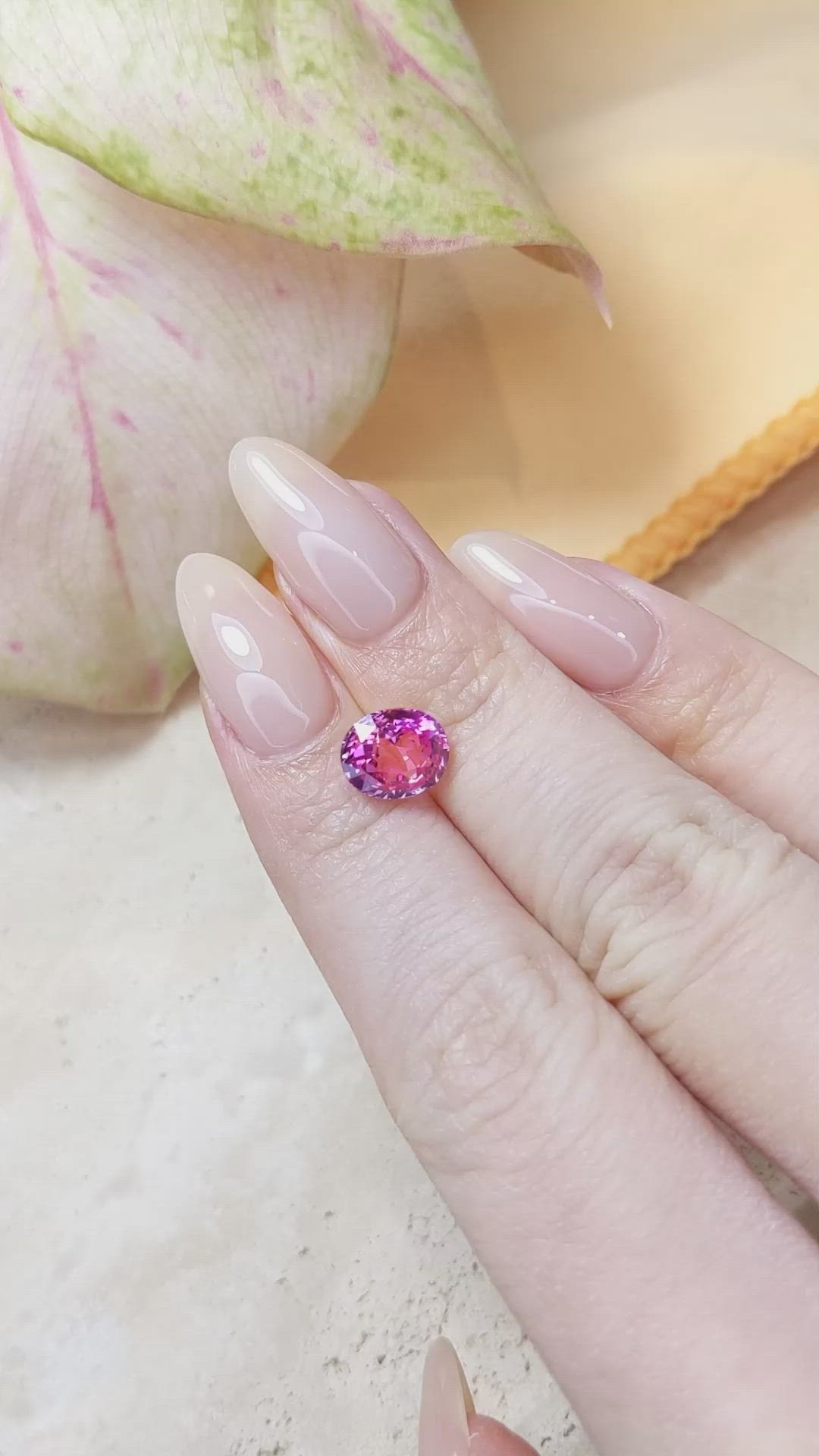 3.09 Ct. Pink Sapphire from Ceylon (Sri Lanka) Size Video